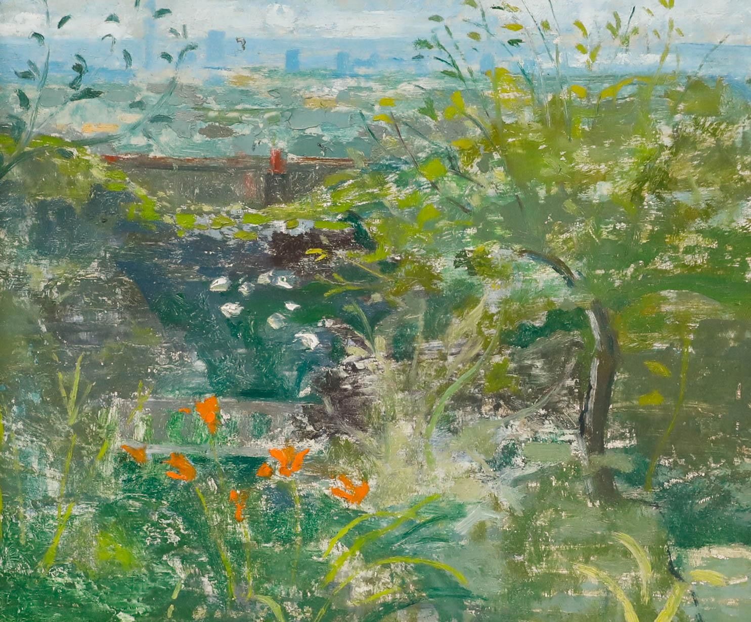 Jack Millar (1921 2006) 20th Century Oil, Garden photo furniture