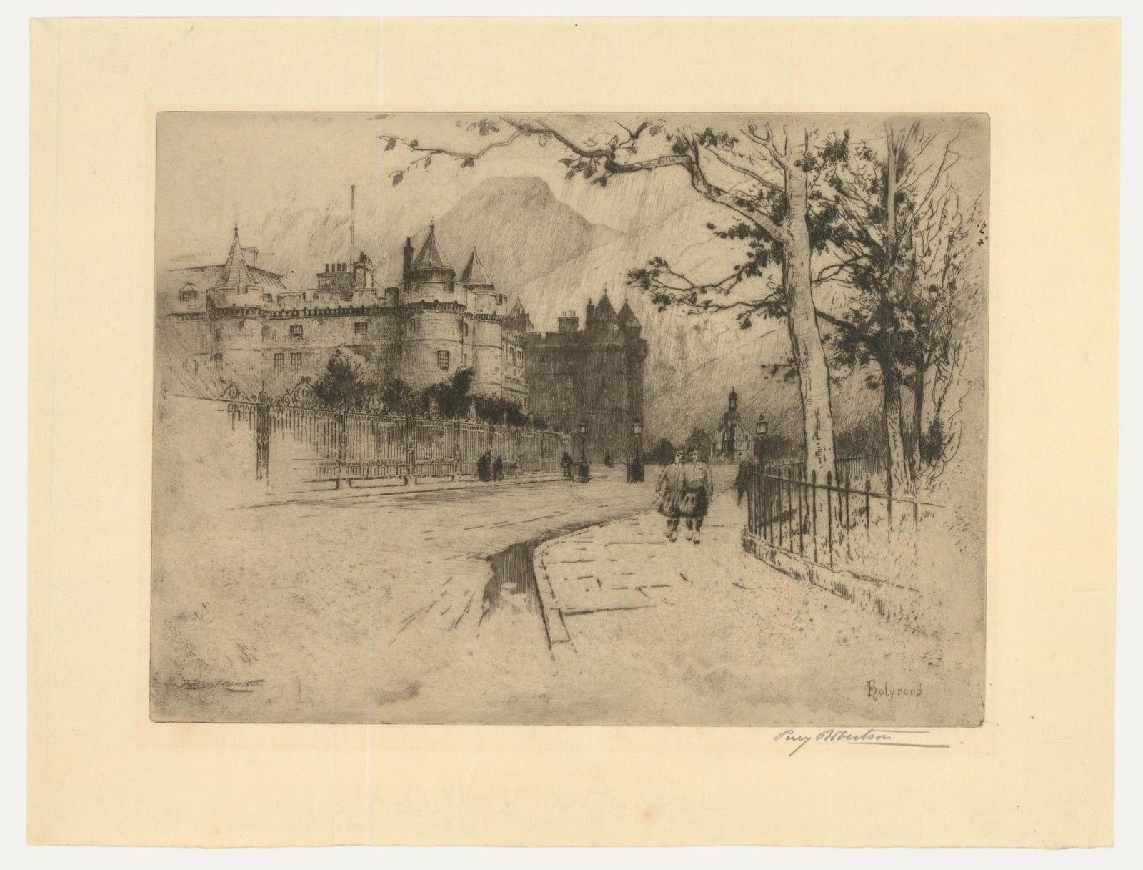 Percy Robertson (1869 1934) Early 20th Century Etching, Holyrood