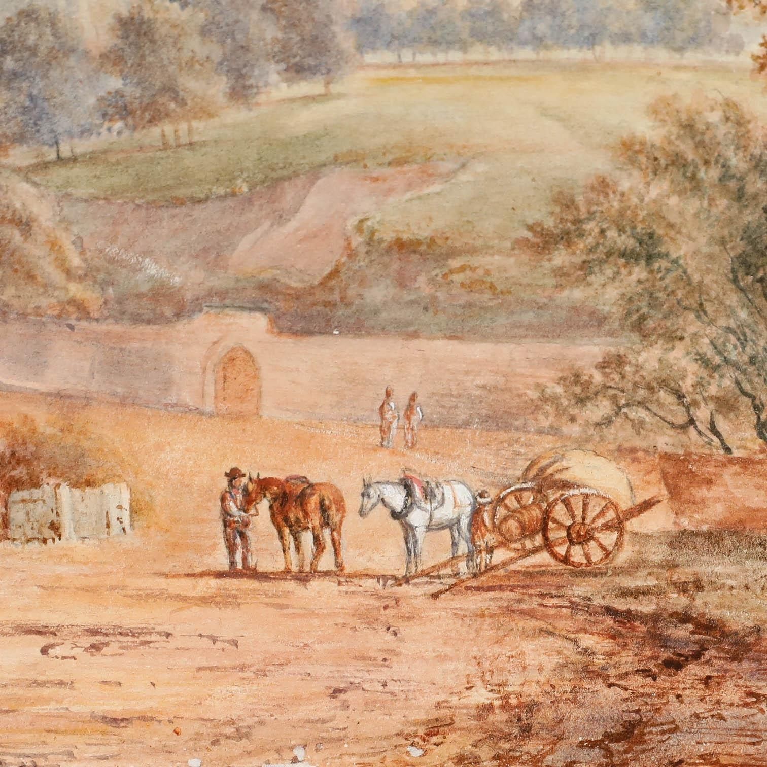 Mary Matcher 19th Century Watercolour, Edinburgh Castle And Holyrood House photo for sale
