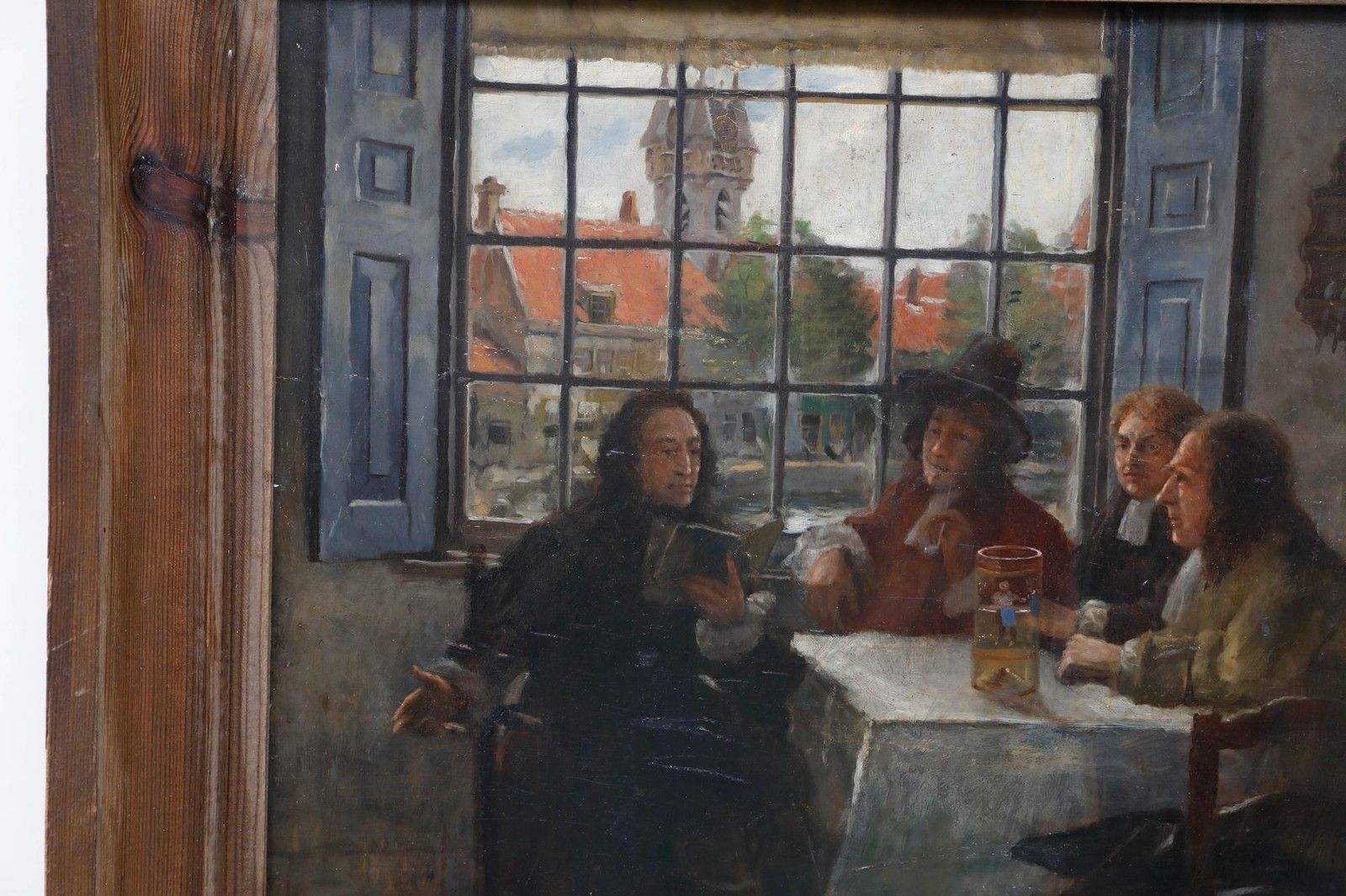 Early 20th Century Oil A Meeting Of Minds photo 695.0
