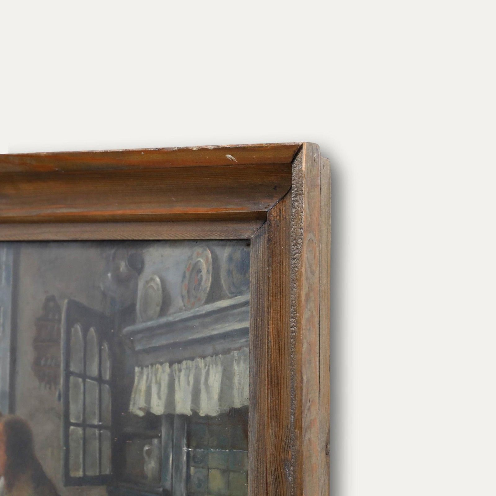 Early 20th Century Oil A Meeting Of Minds photo vinterior