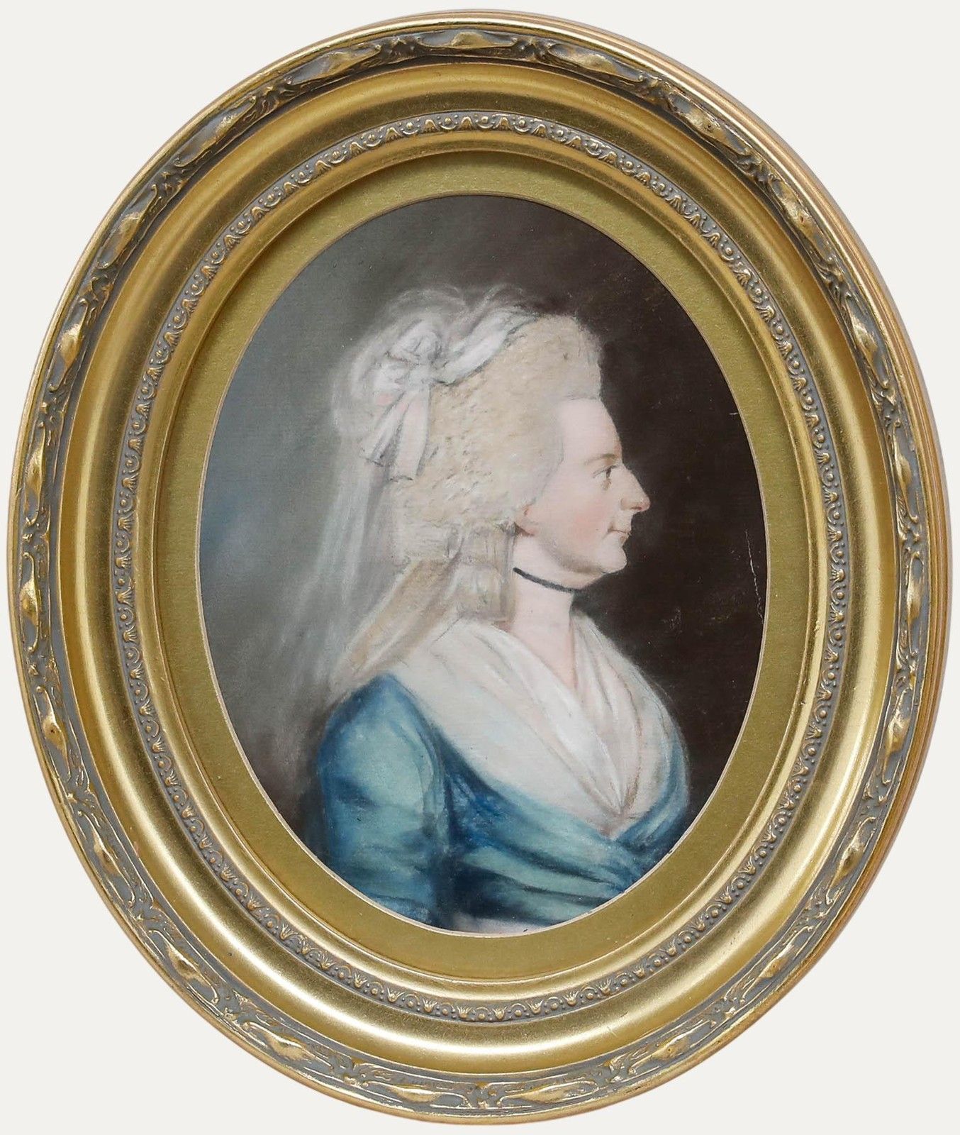 English School Early 19th Century Pastel Lady In Profile