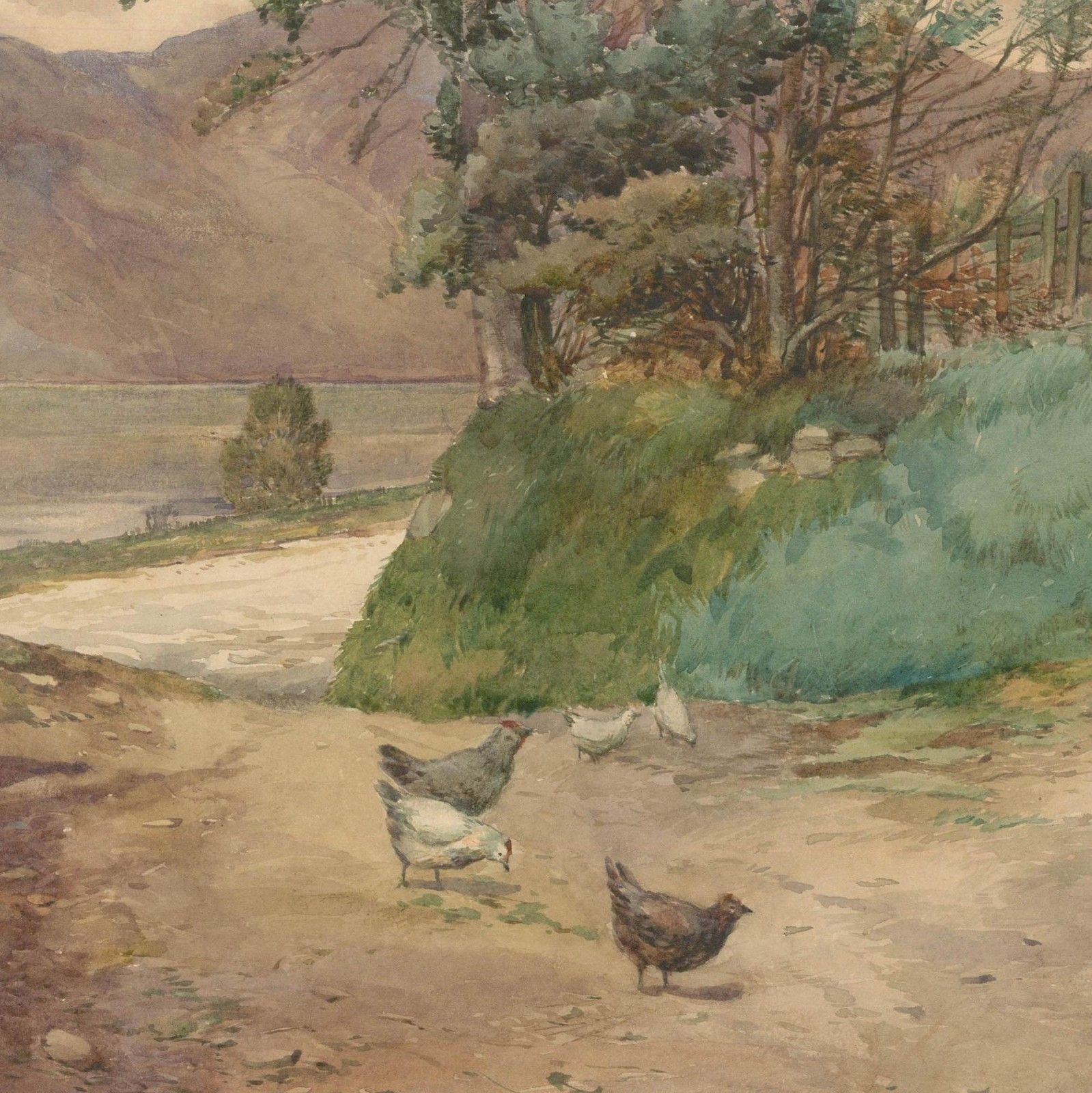 1883 Watercolour Road To Arrocher photo for sale