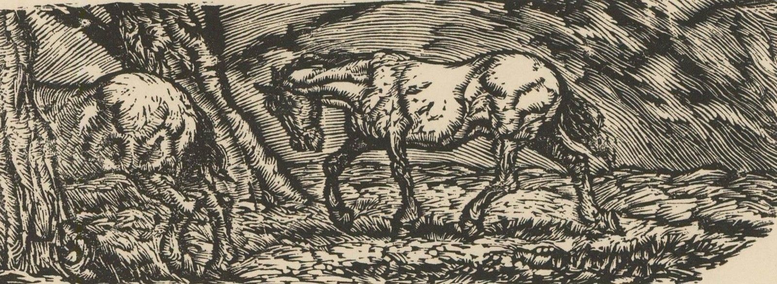 Anton Lock (1893 1971) Early 20th Century Woodcut, Through The Forest photo furniture