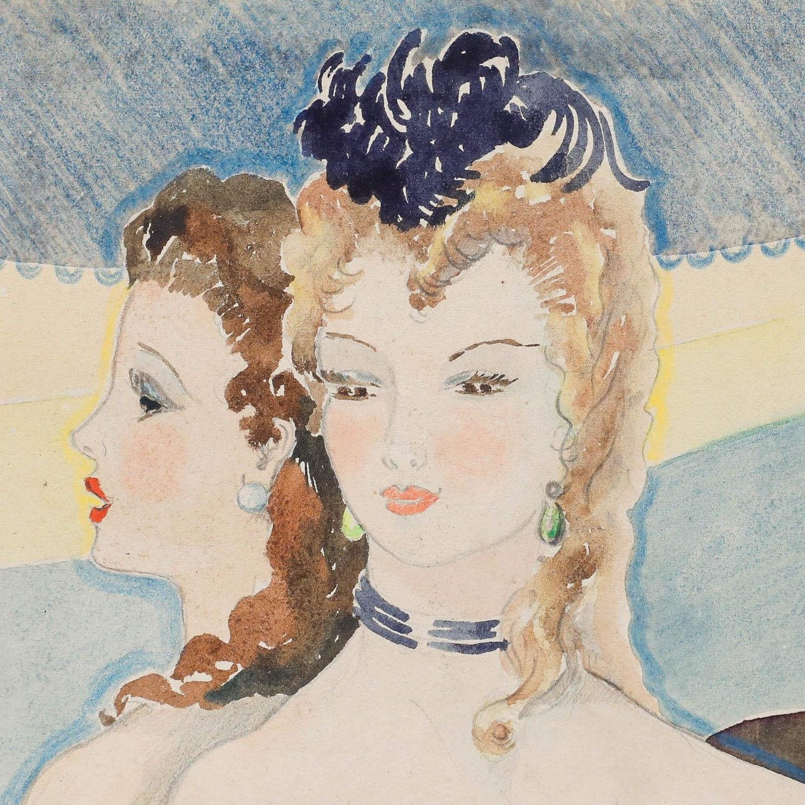 S. Manery Early 20th Century Watercolour, An Elegant Reflection photo for sale