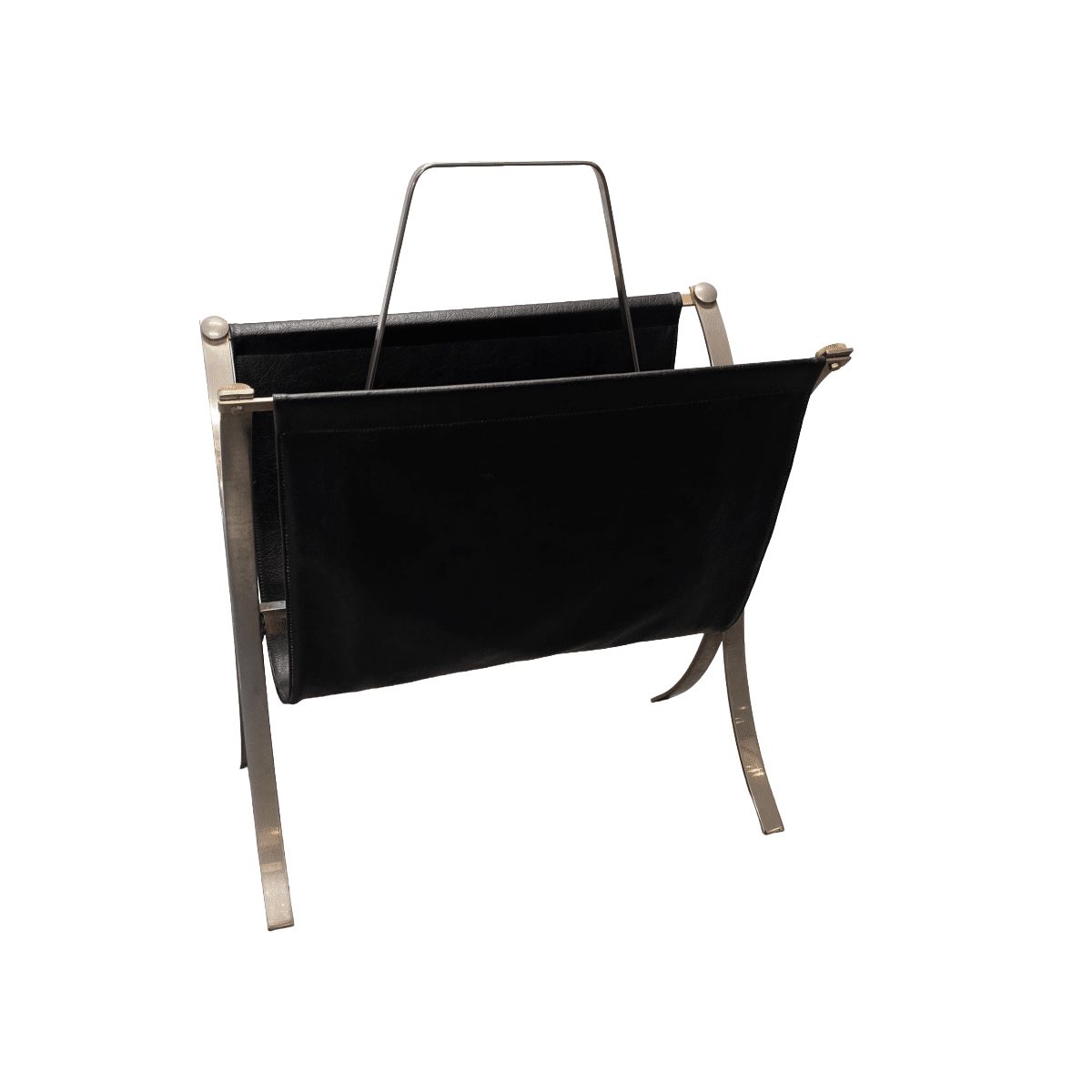 Vintage French Design Magazine Holder, 1970s photo furniture