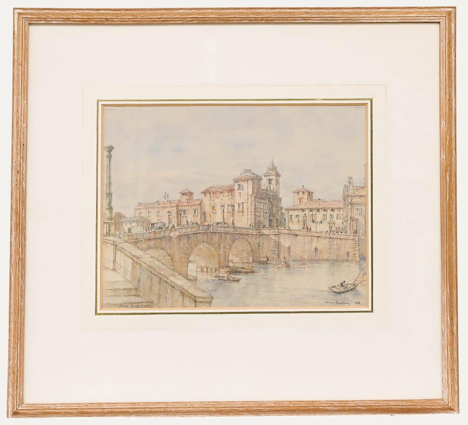 Sir Henry George Rushbury Ra (1889 1968) 1968 Watercolour, Isola Tiberina