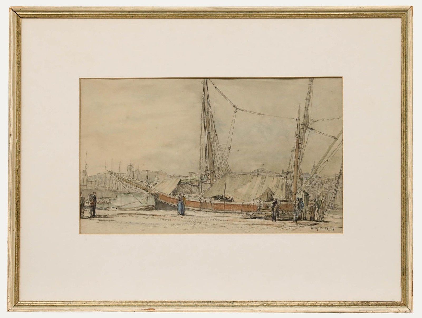 Sir Henry George Rushbury Ra (1889 1968) Watercolour, Sailing Barge