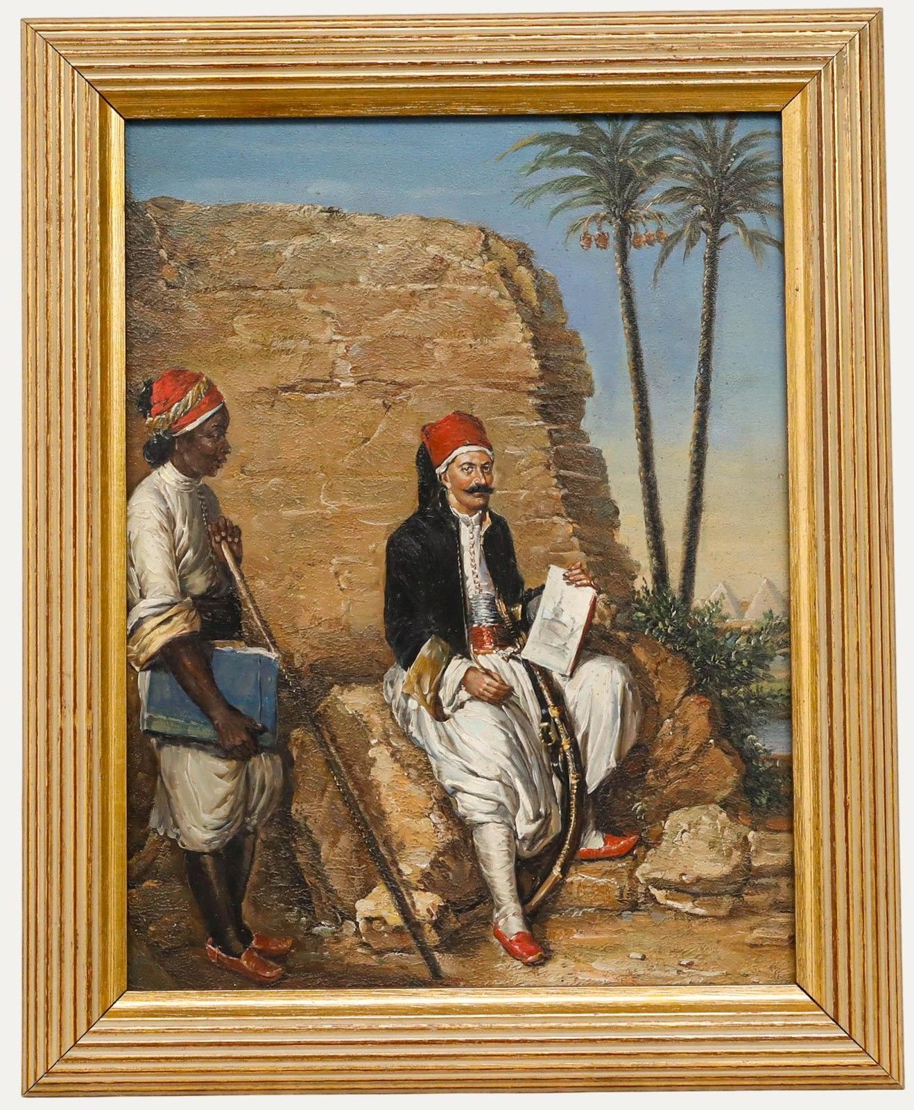 After Pierre Mathurin Petraud Framed 20th Century Oil, Self Portrait