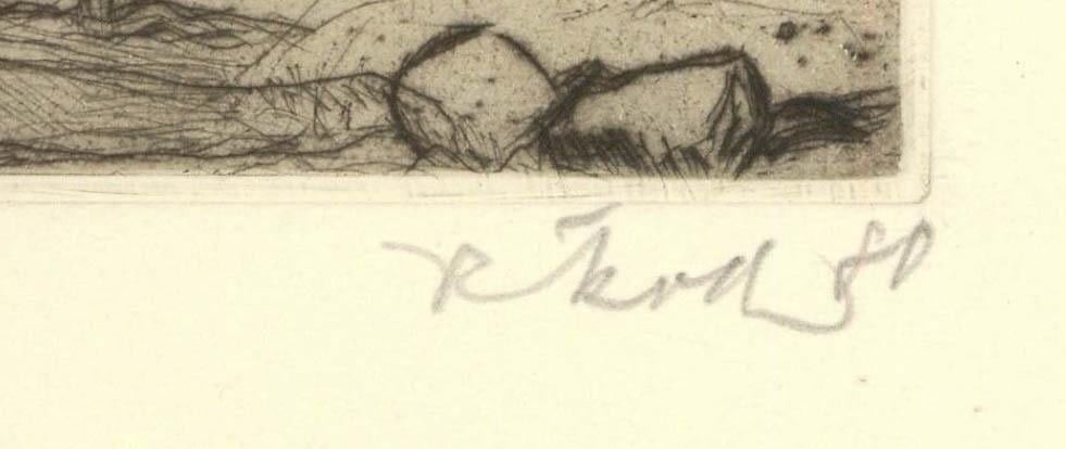 Rudolf Koch (1902 1985) 20th Century Etching, The Tower photo Art