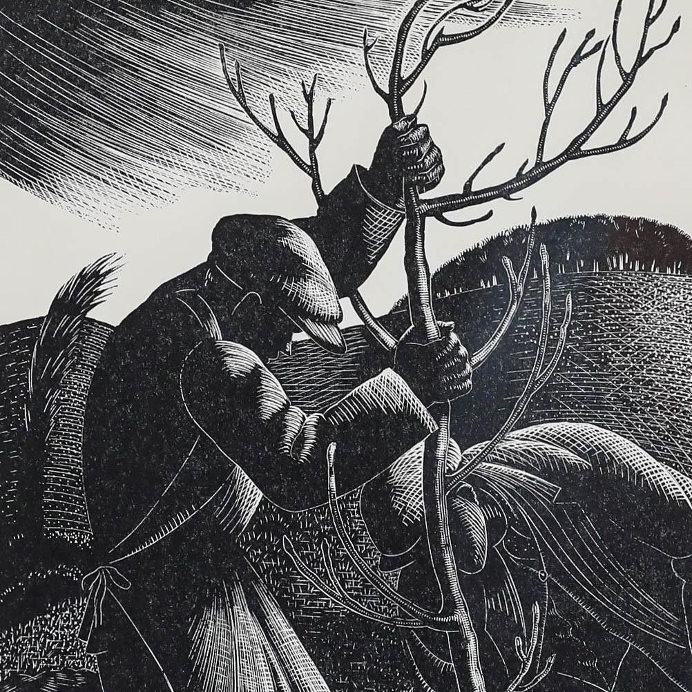 Clare Leighton (1898 1989) Framed Mid 20th Century Woodcut, Tree Planting photo Art