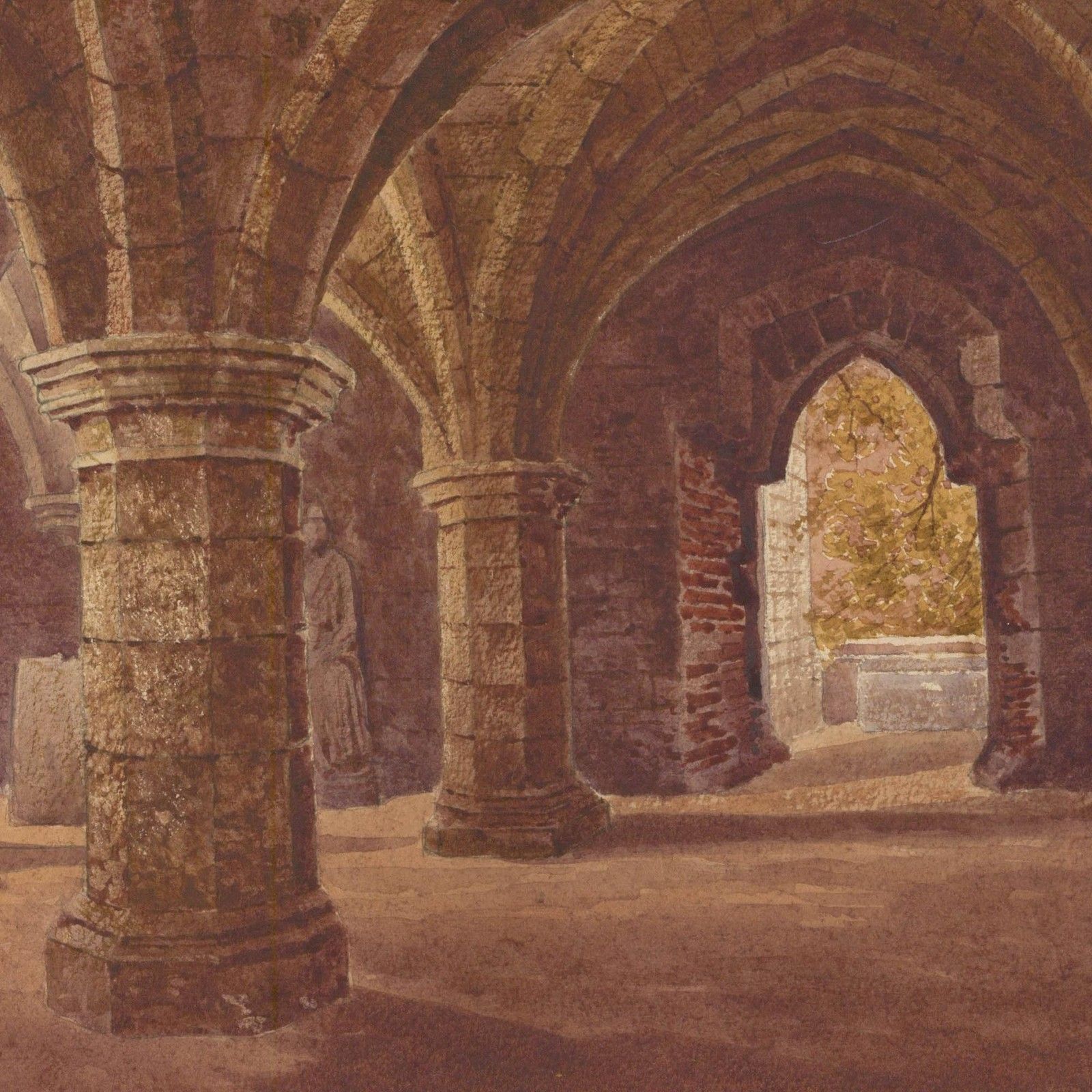 W. Ainsley 1909 Watercolour, St Leonard's Hospital, York photo for sale