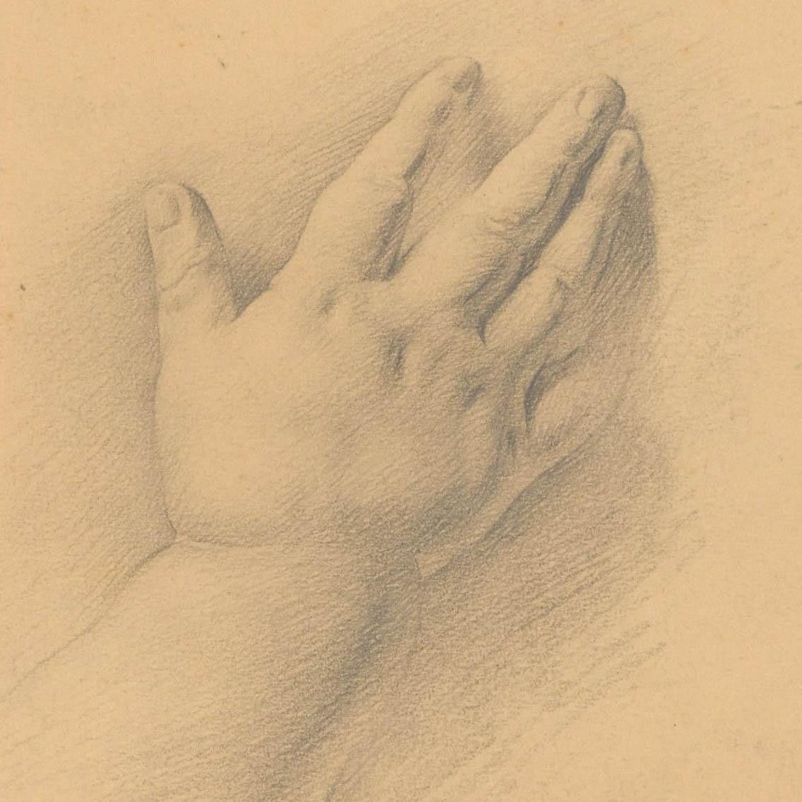 Edward Ridley (1883 1946) Graphite Drawing, Study Of An Infant's Hand I photo for sale