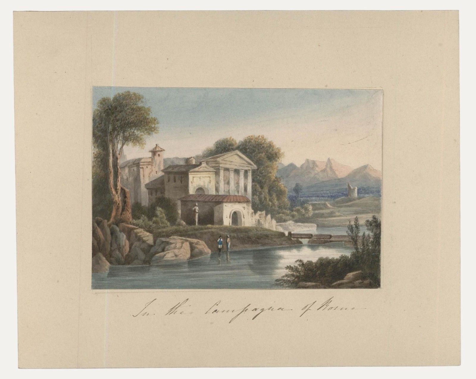 Thomas Remnant Charleton (1756 1849) Watercolour, In The Campagna Of Rome