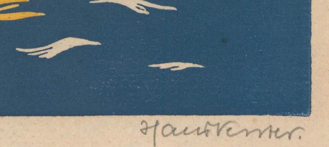 Hans Venter (1892 1971) Early 20th Century Woodcut, Sailor Before Venice photo Art