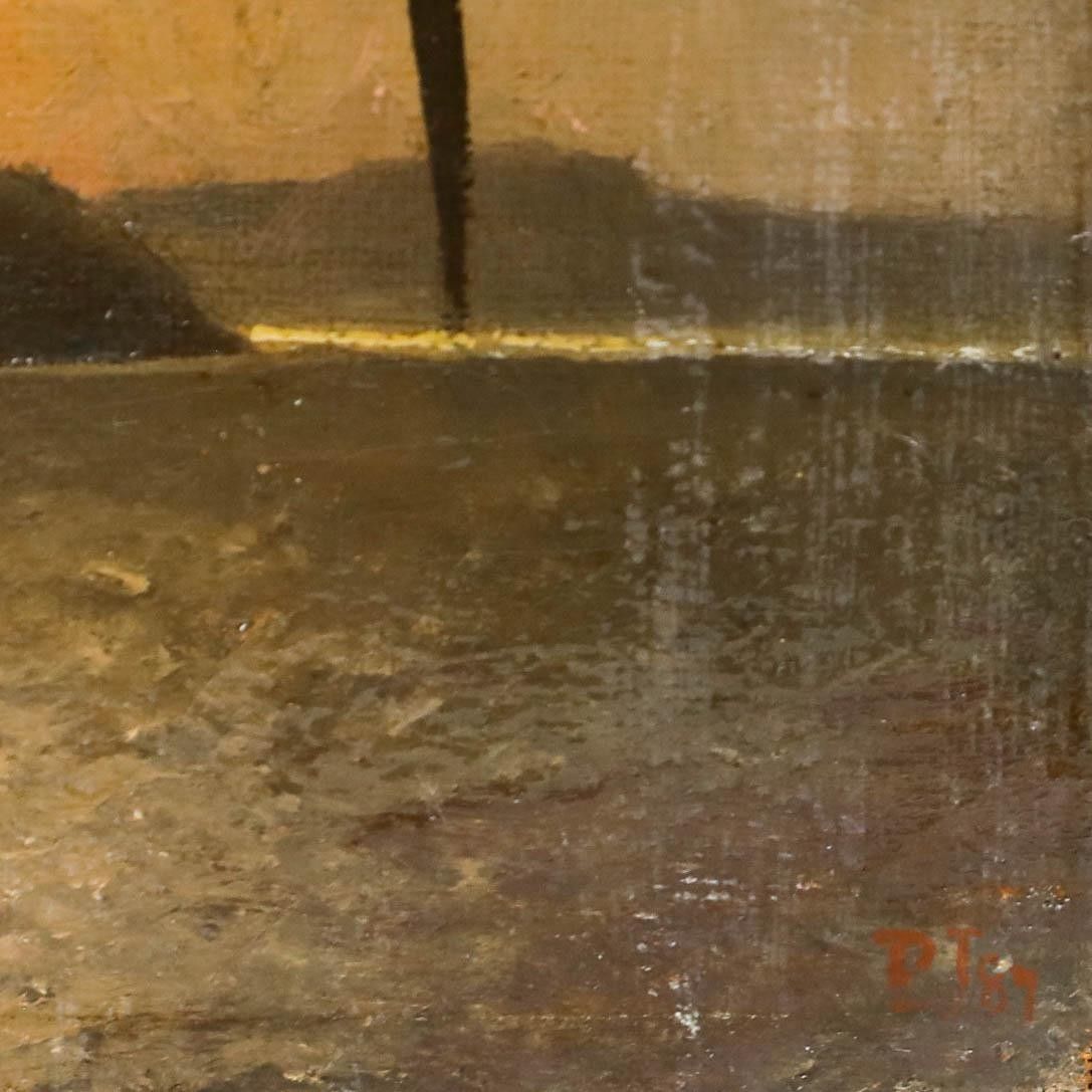 1887 Oil Beached Fishing Boats At Sunset photo buy