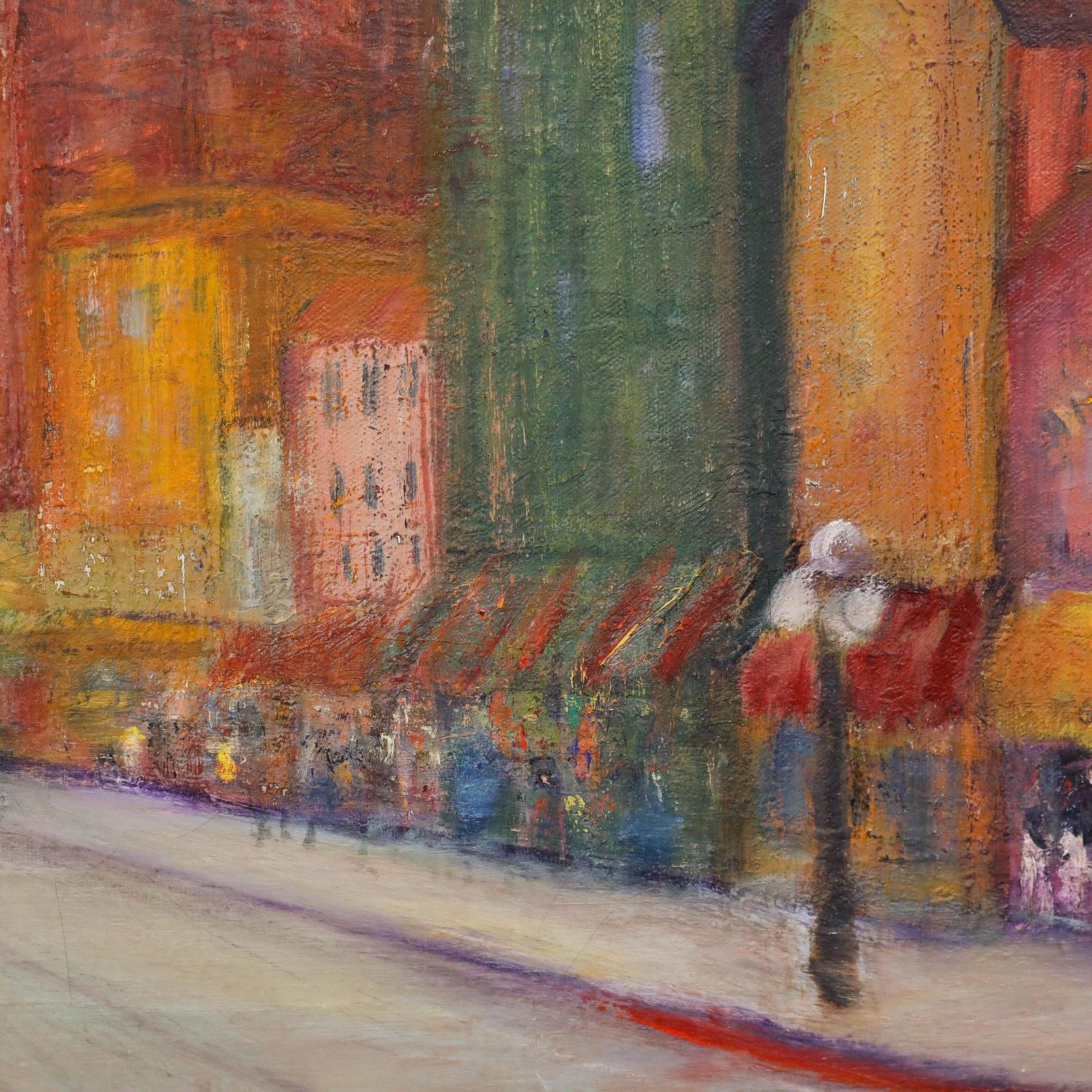 Clare Robinson Ford Framed Mid 20th Century Oil, American Street Scene photo Art