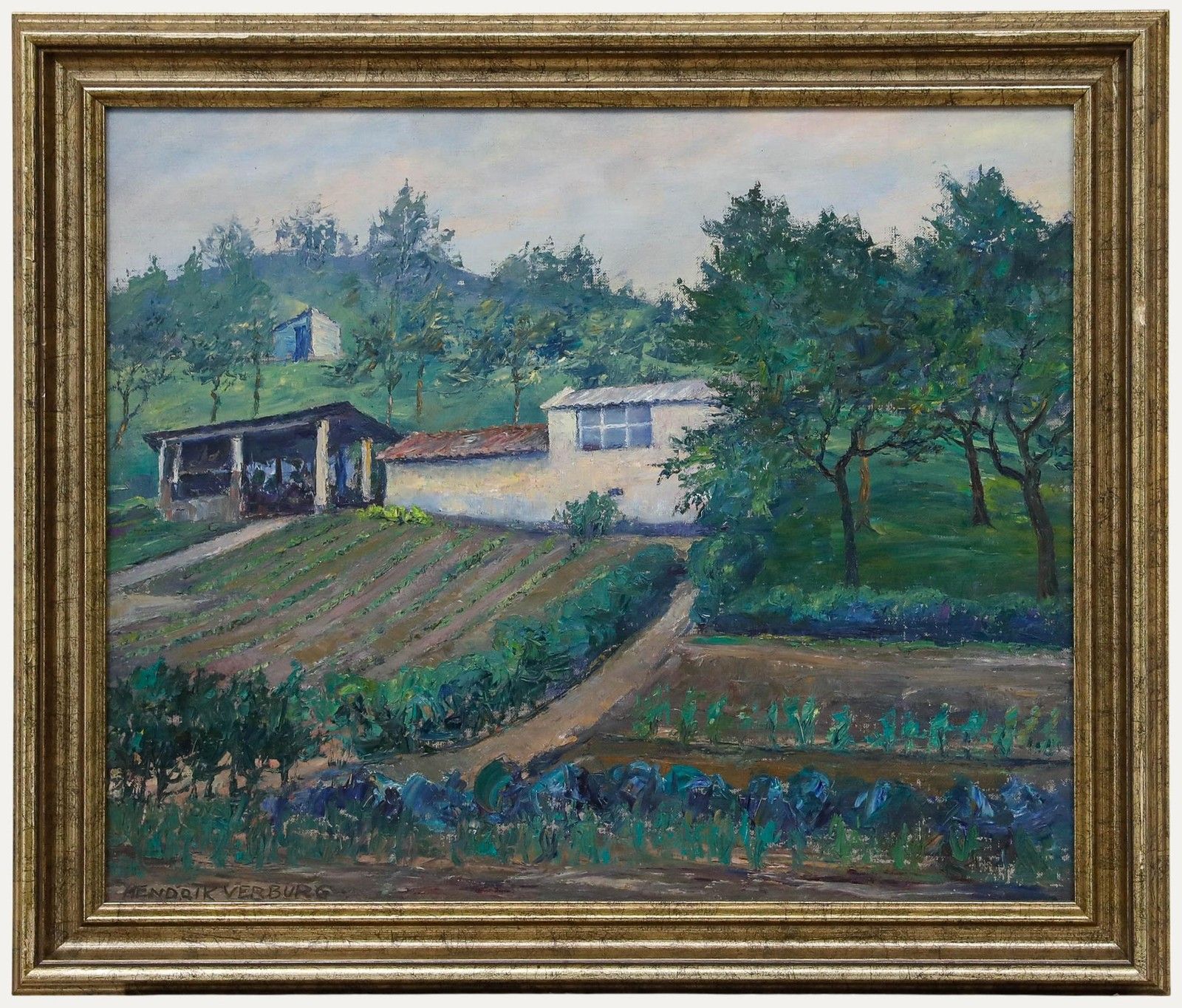 Hendrik Verburg (1895 1973) Mid 20th Century Oil, The Vegetable Garden