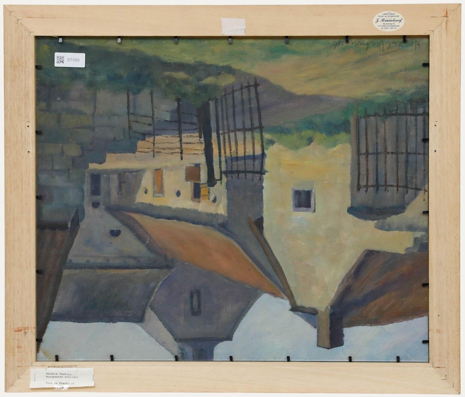 Hendrik Verburg (1895 1973) Mid 20th Century Oil, The Vegetable Garden photo for sale