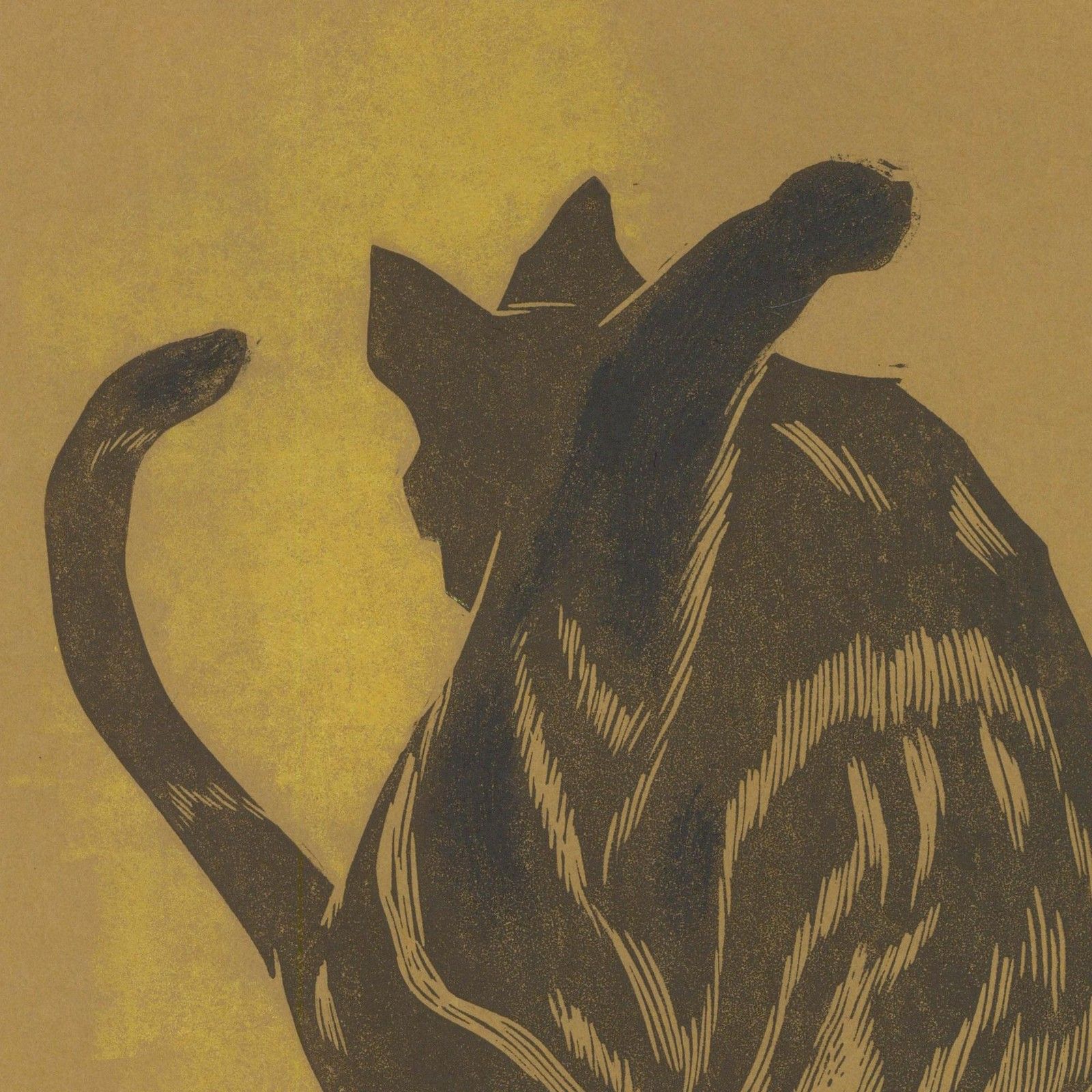 Percy Drake Brookshaw (1907 1993) 1971 Woodcut, Nine Lives 14 photo for sale