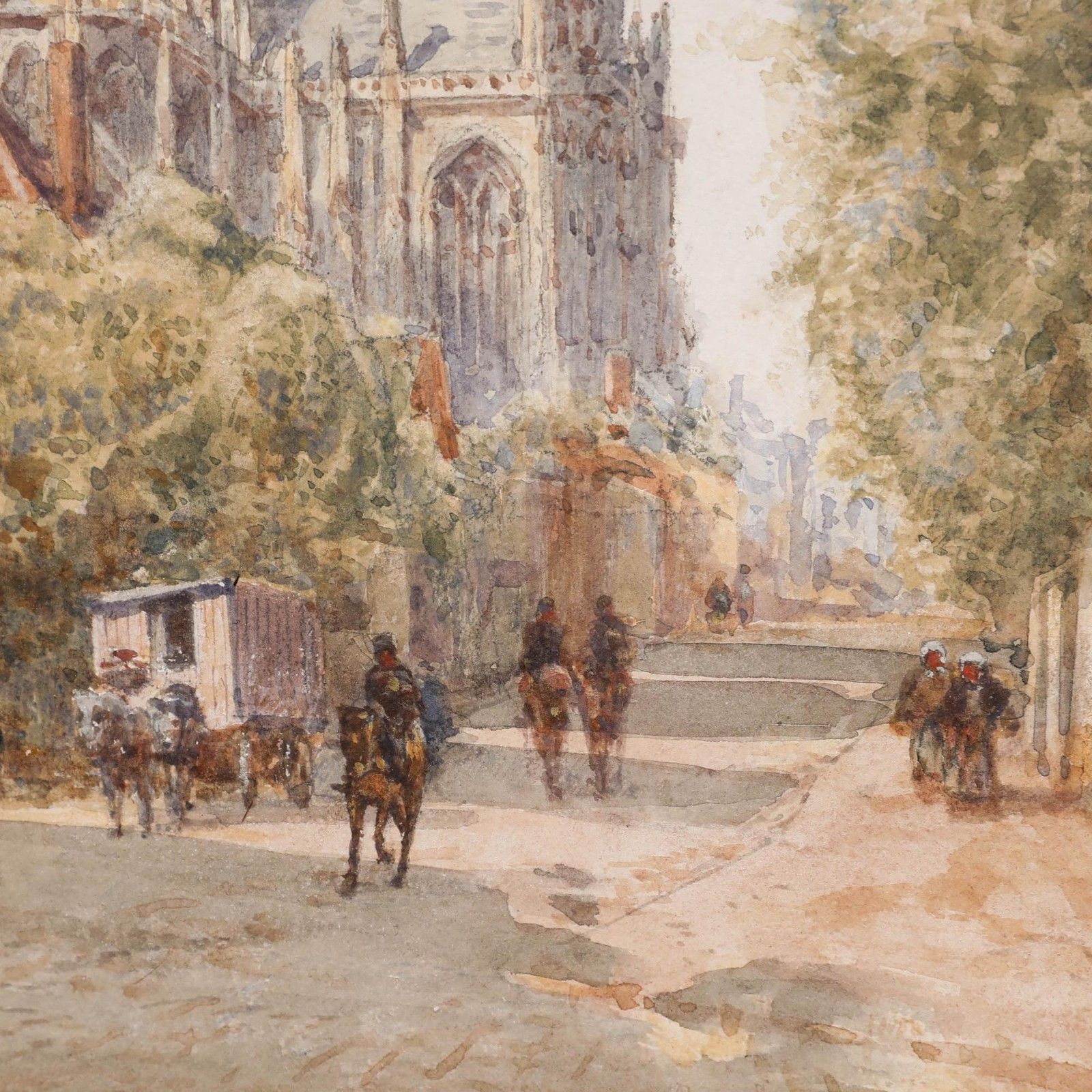 James Whaite (1836 1919) Late 19th Century Watercolour, évreux Cathedral photo Art