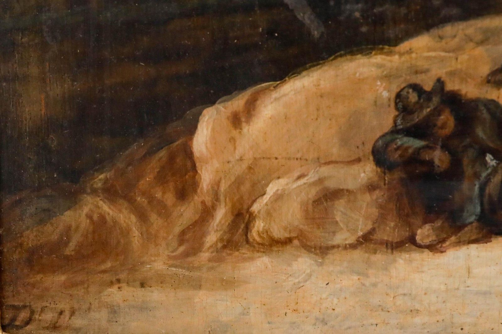 Manner Of David Teniers The Younger (1610 1690) Oil, Sleeping On The Job photo vinterior