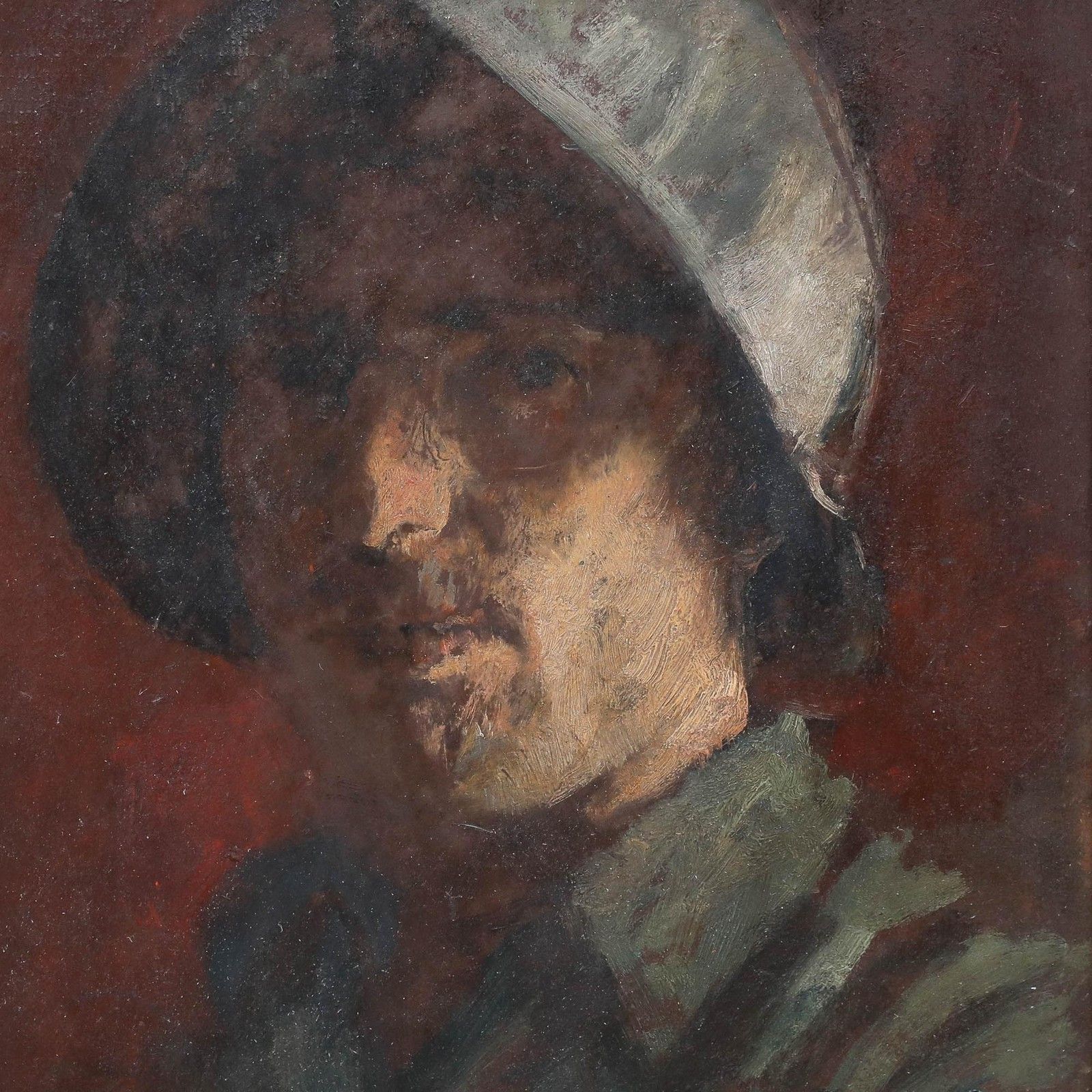 George Weissbort (1928 2013) Mid 20th Century Oil, Gentleman In A Morion photo Art