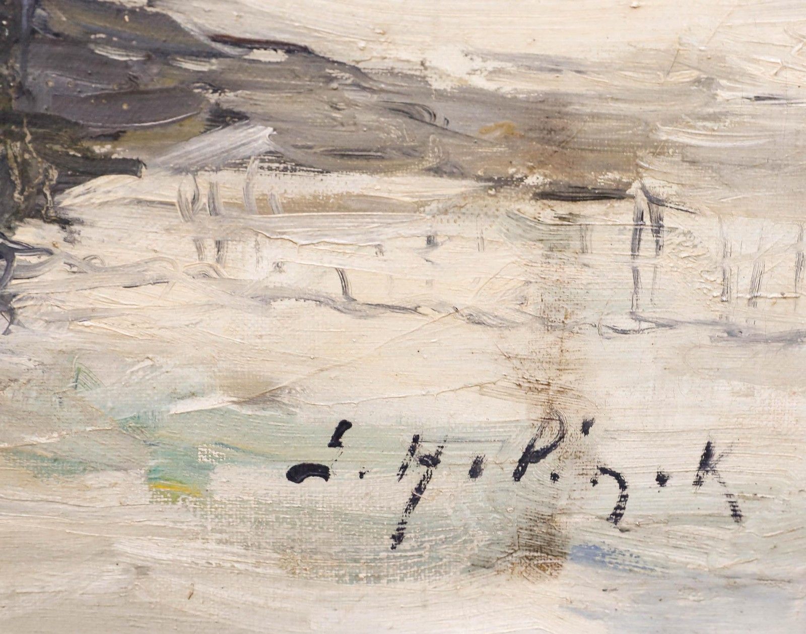 Gustave Helinck (1884 1954) Early 20th Century Oil, A View Of The Coupure photo vinterior