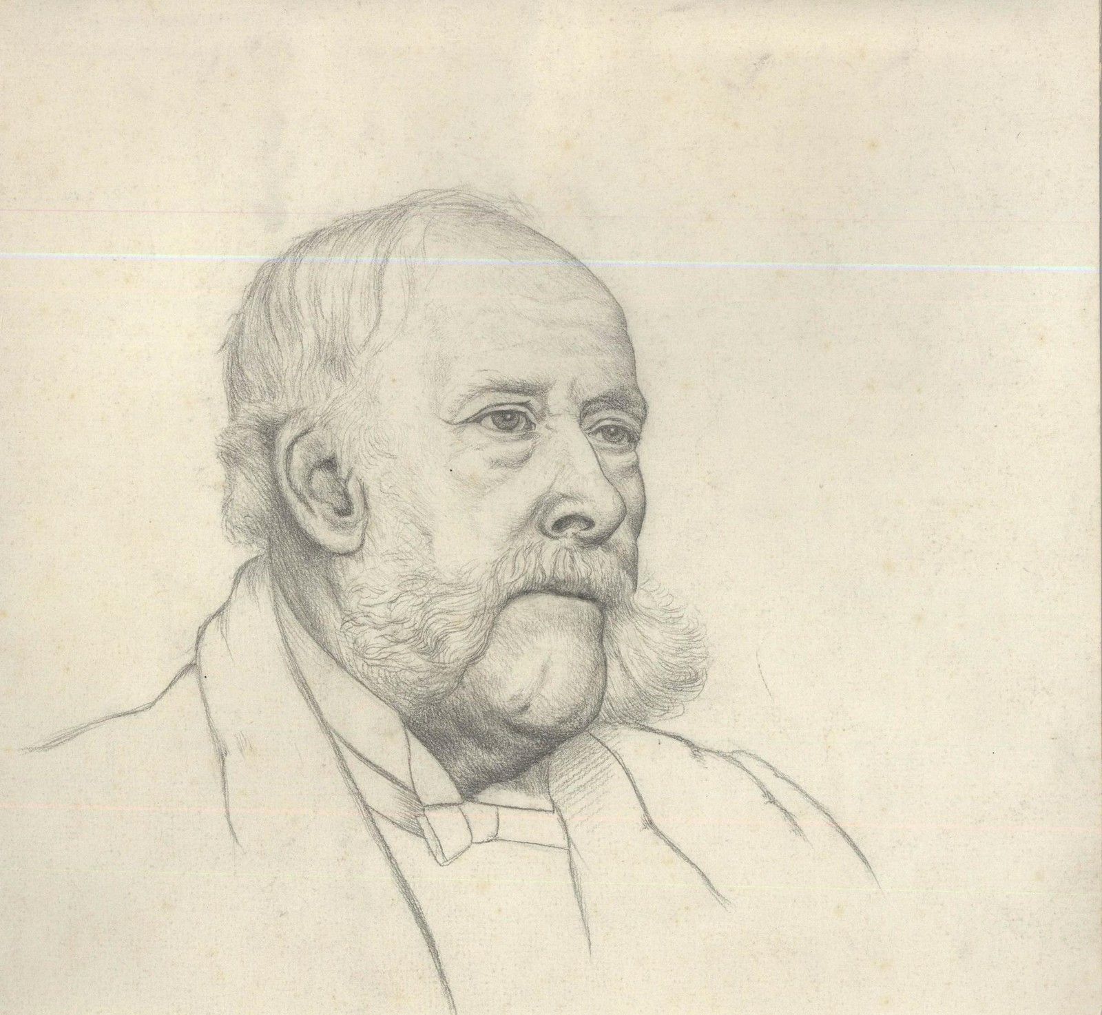William Henry Ladd Early 20th Century Graphite Drawing, Study Of A Gentleman photo furniture