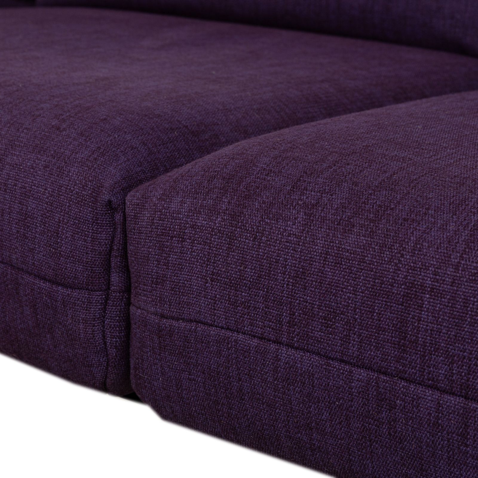 Canapé d'angle Rolf Benz Plura en tissu violet, fonction manuelle photo vinterior