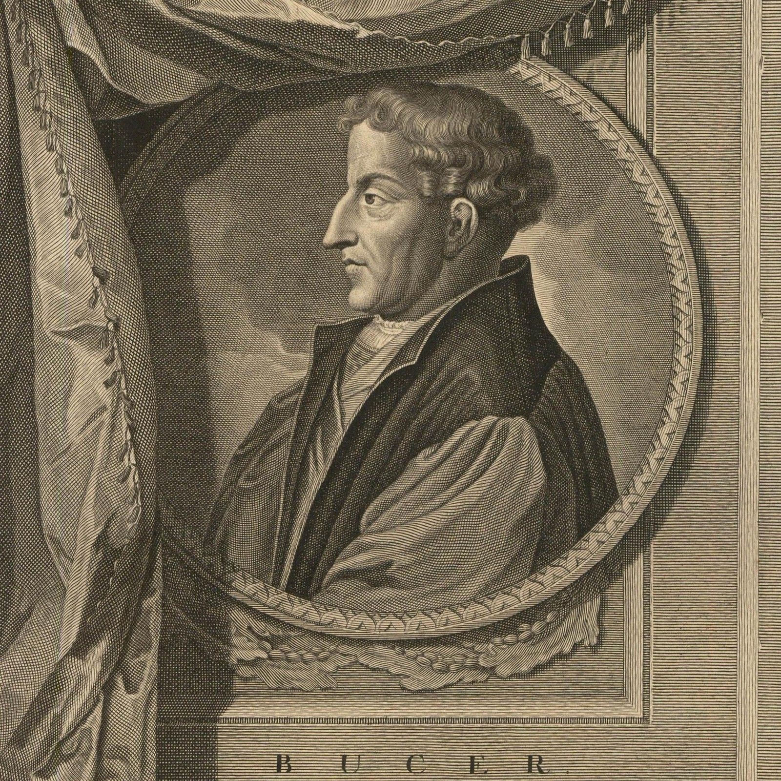 After Adriaen Van Der Werff (1659 1722) 17th Century Engraving, Martin Bucer photo for sale