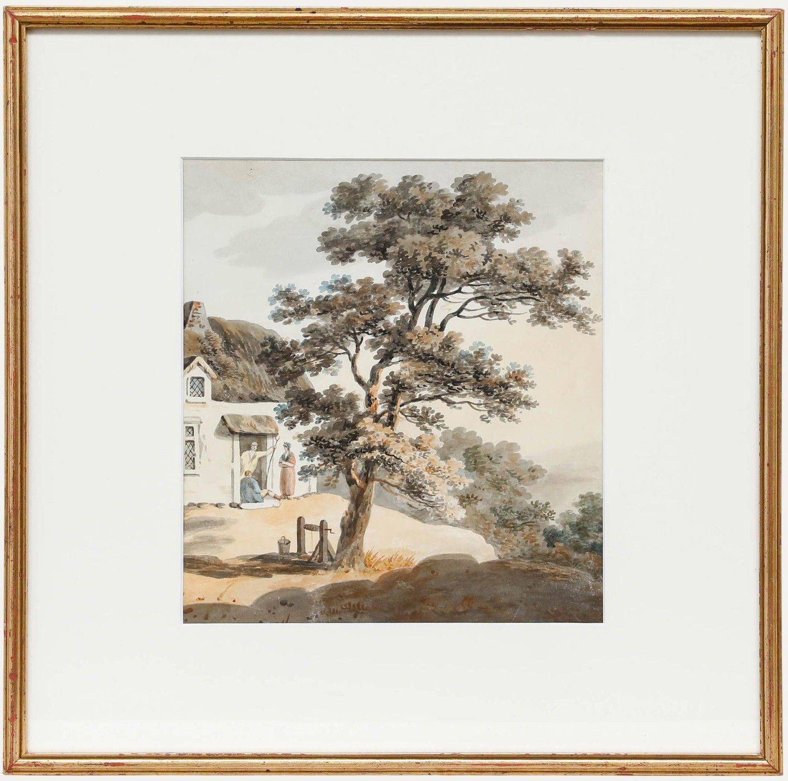 Manner Of Willaim Payne (1760 1830) 19th Century Watercolour, Thatched Cottage