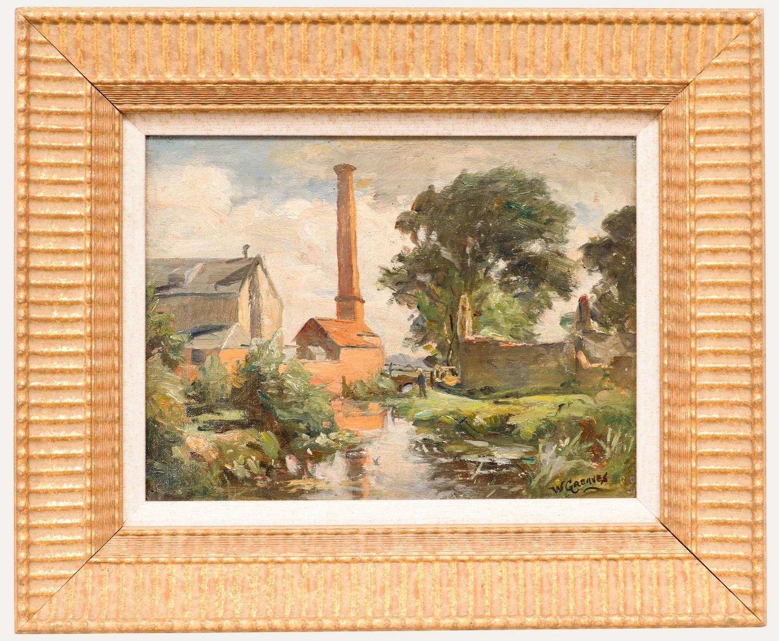 William Greaves (1852 1938) Early 20th Century Oil, The Old Mill