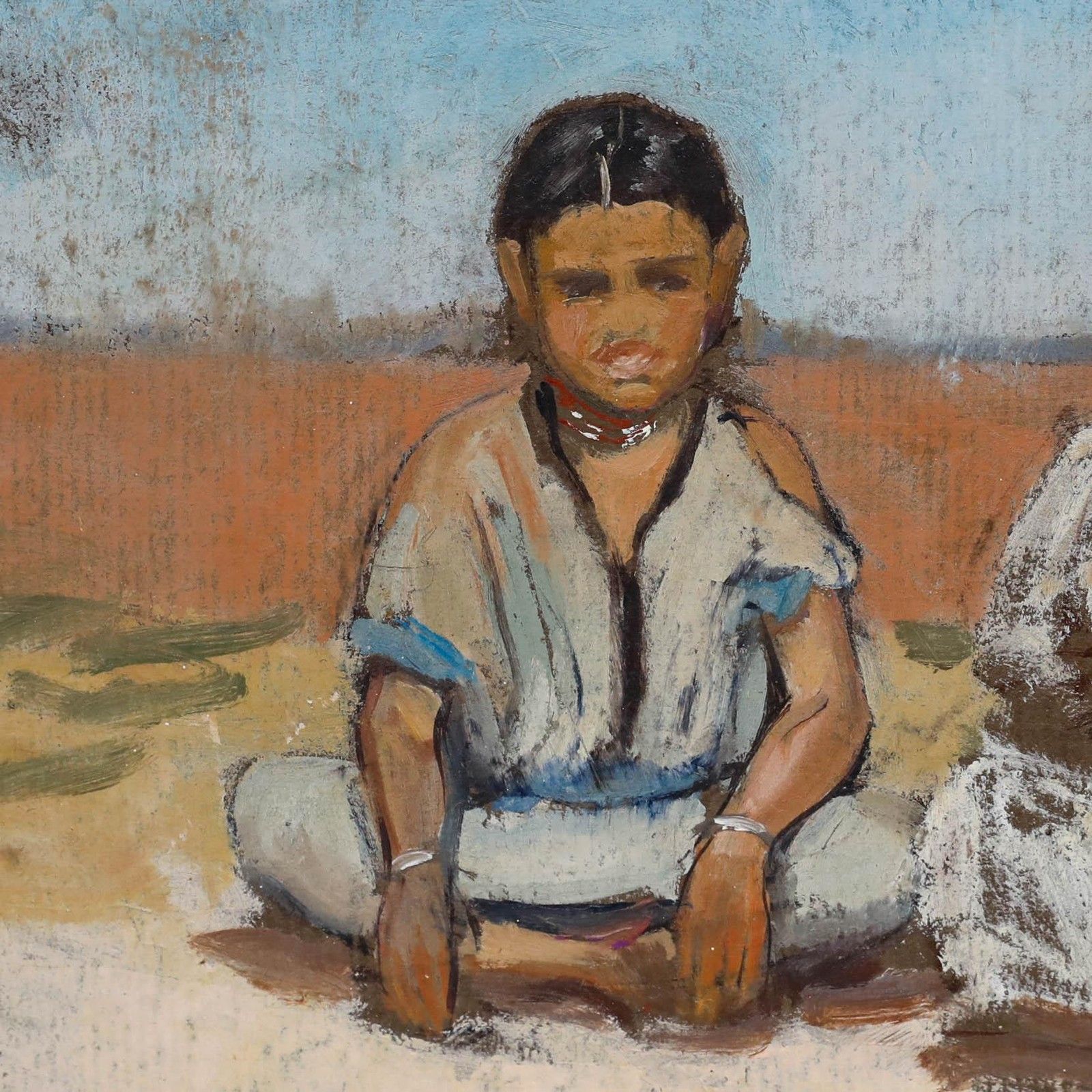 Framed 20th Century Oil Young Girls photo 325.0