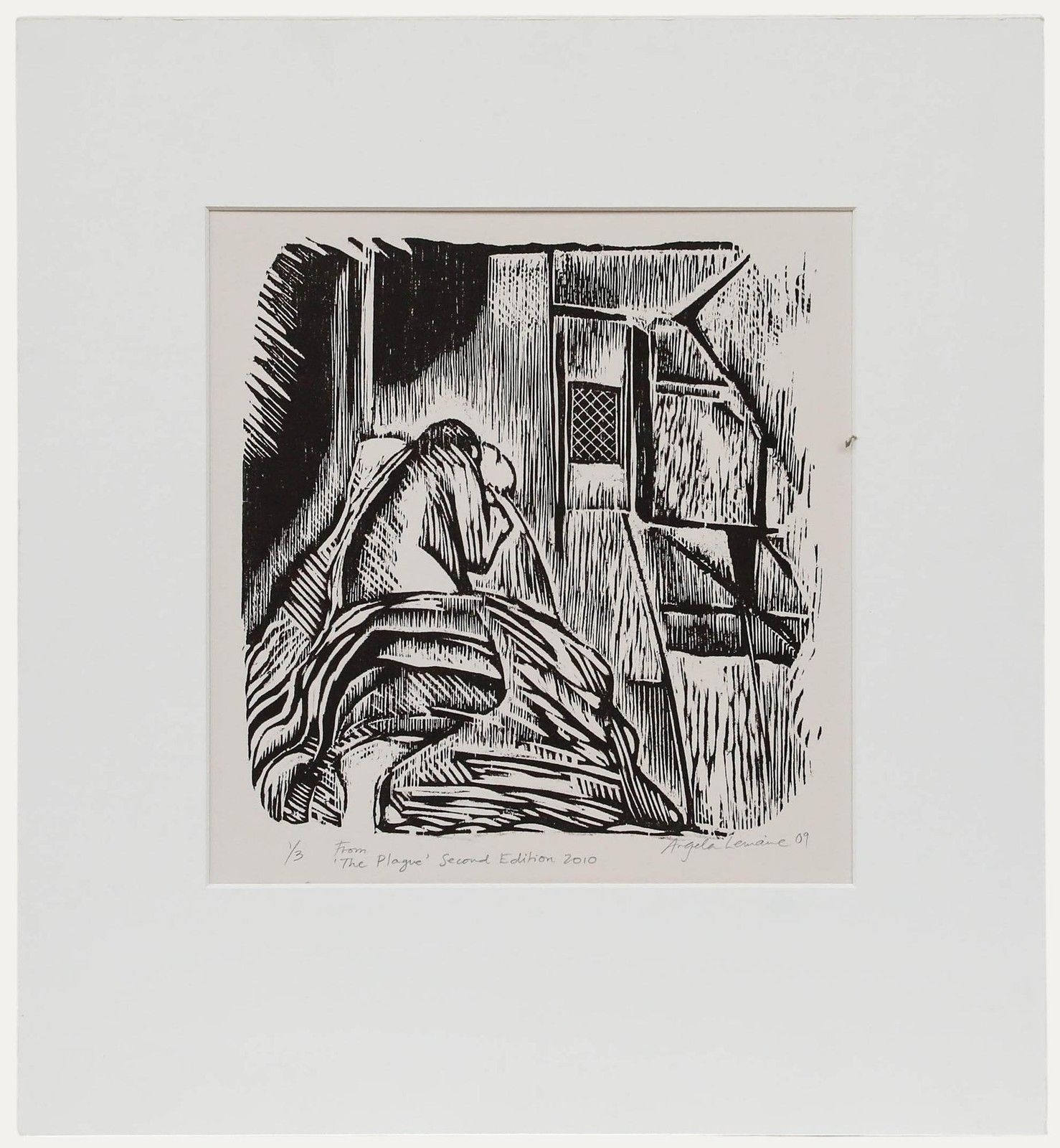 Angela Lemaire (1944 2025) 2010 Woodcut, The Plague