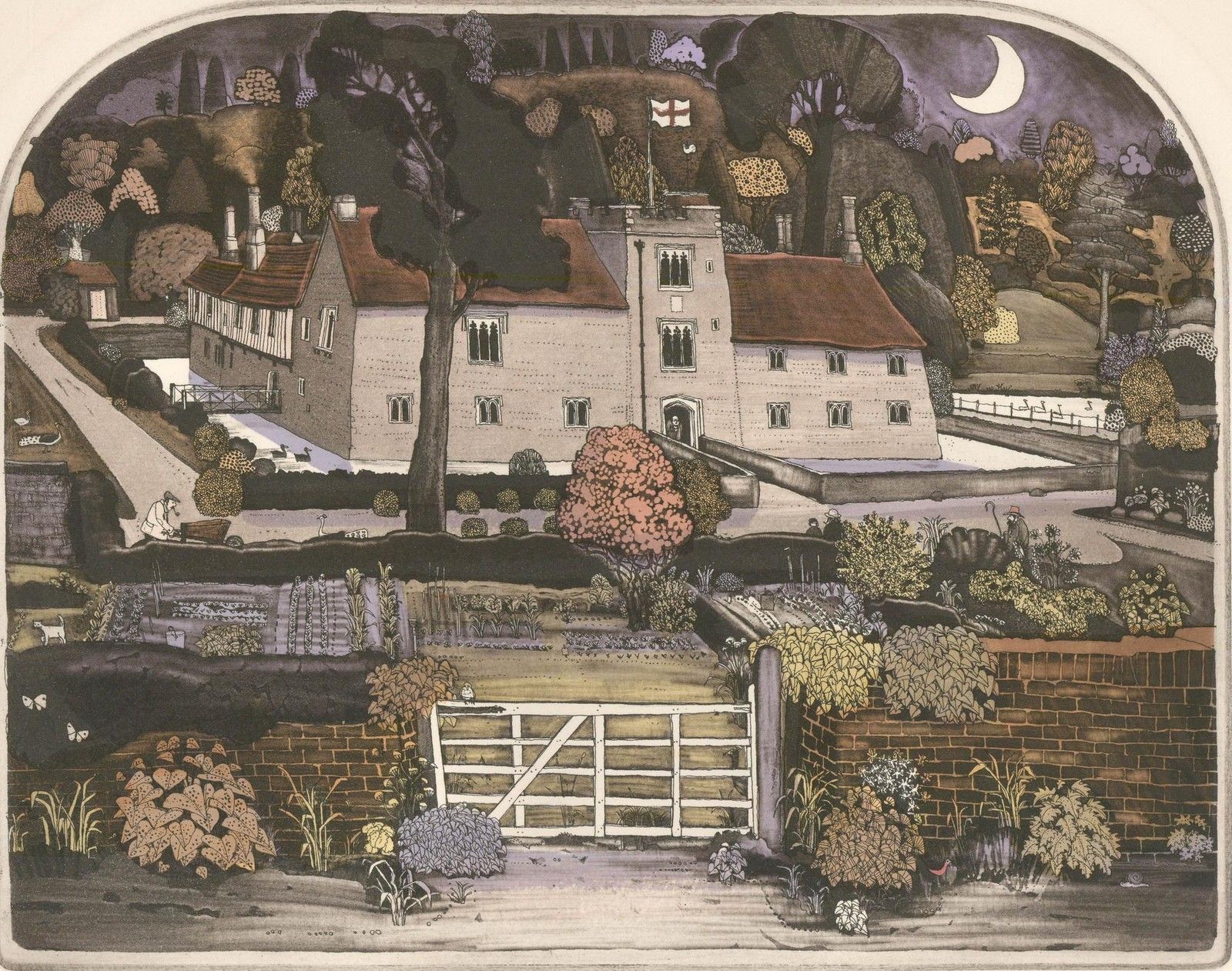 Graham Clarke (B.1941) 20th Century Etching, Ightham Mote photo furniture