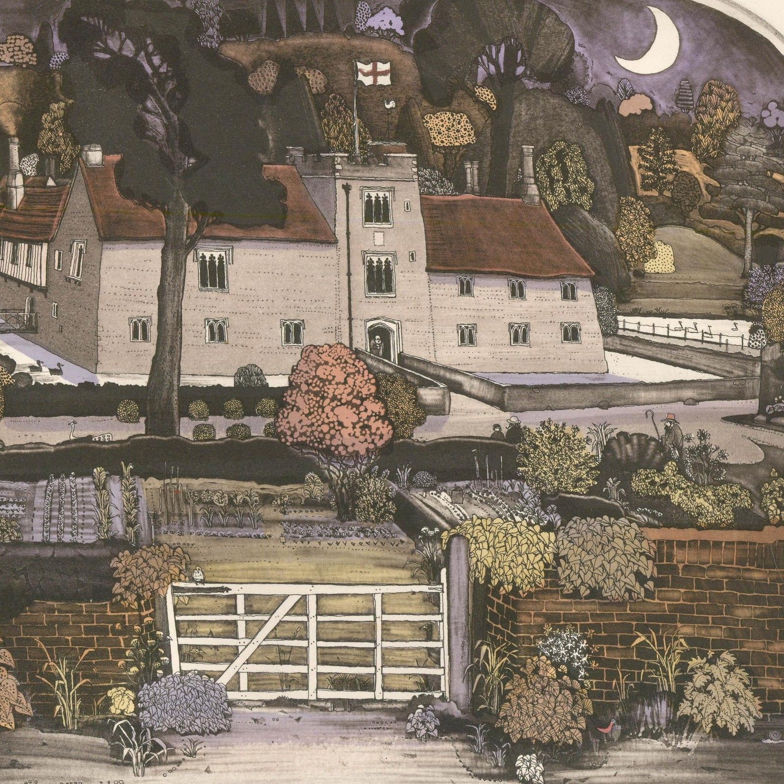 Graham Clarke (B.1941) 20th Century Etching, Ightham Mote photo for sale