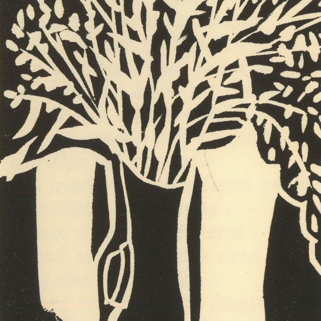 Albert Masri (1927 2020) Mid 20th Century Woodcut, A Poem By Jean Follain photo Art