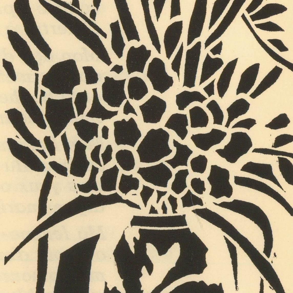 Albert Masri (1927 2020) Mid 20th Century Woodcut, A Poem By Luc Estang photo Art