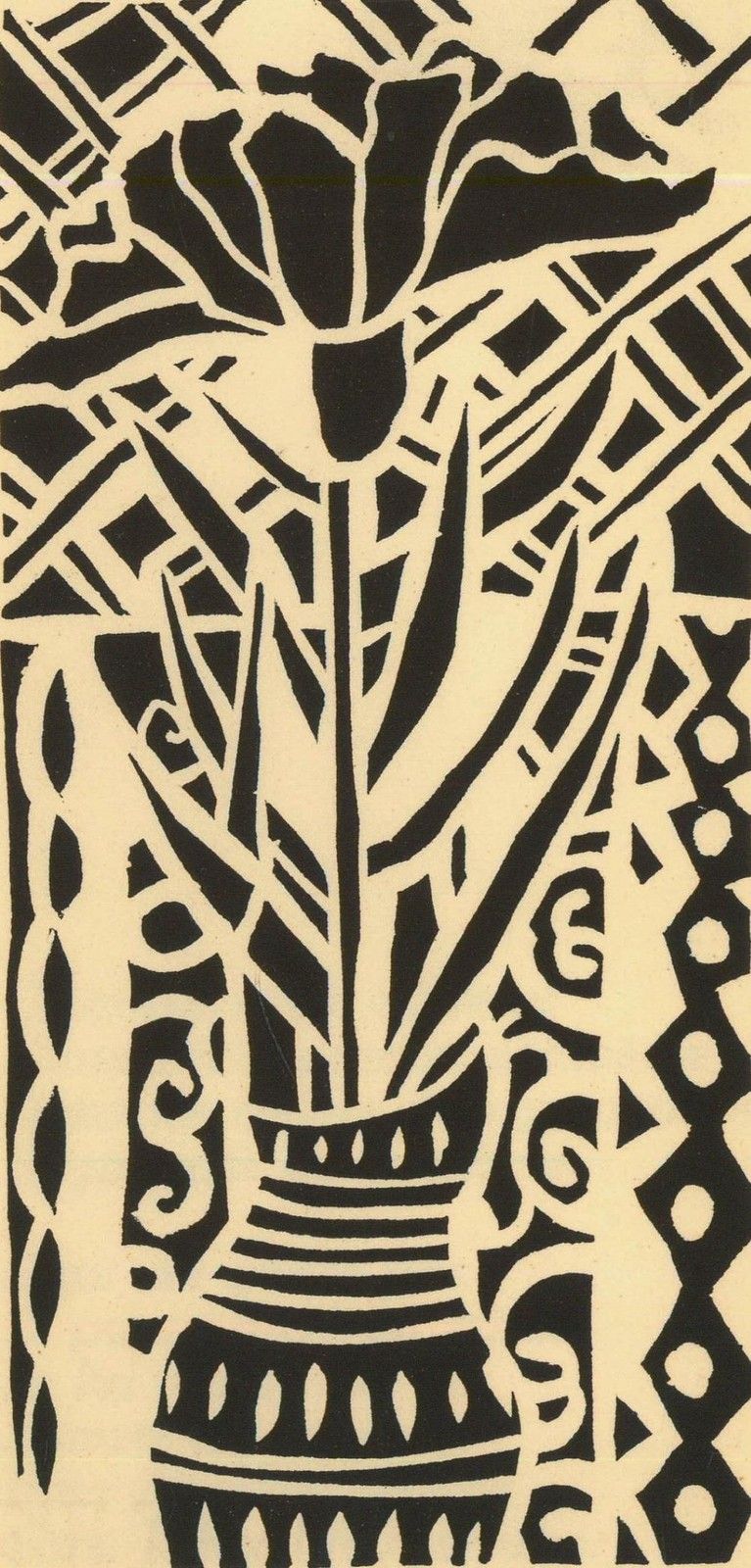 Albert Masri (1927 2020) Mid 20th Century Woodcut, A Poem By Gaston Baissette photo furniture