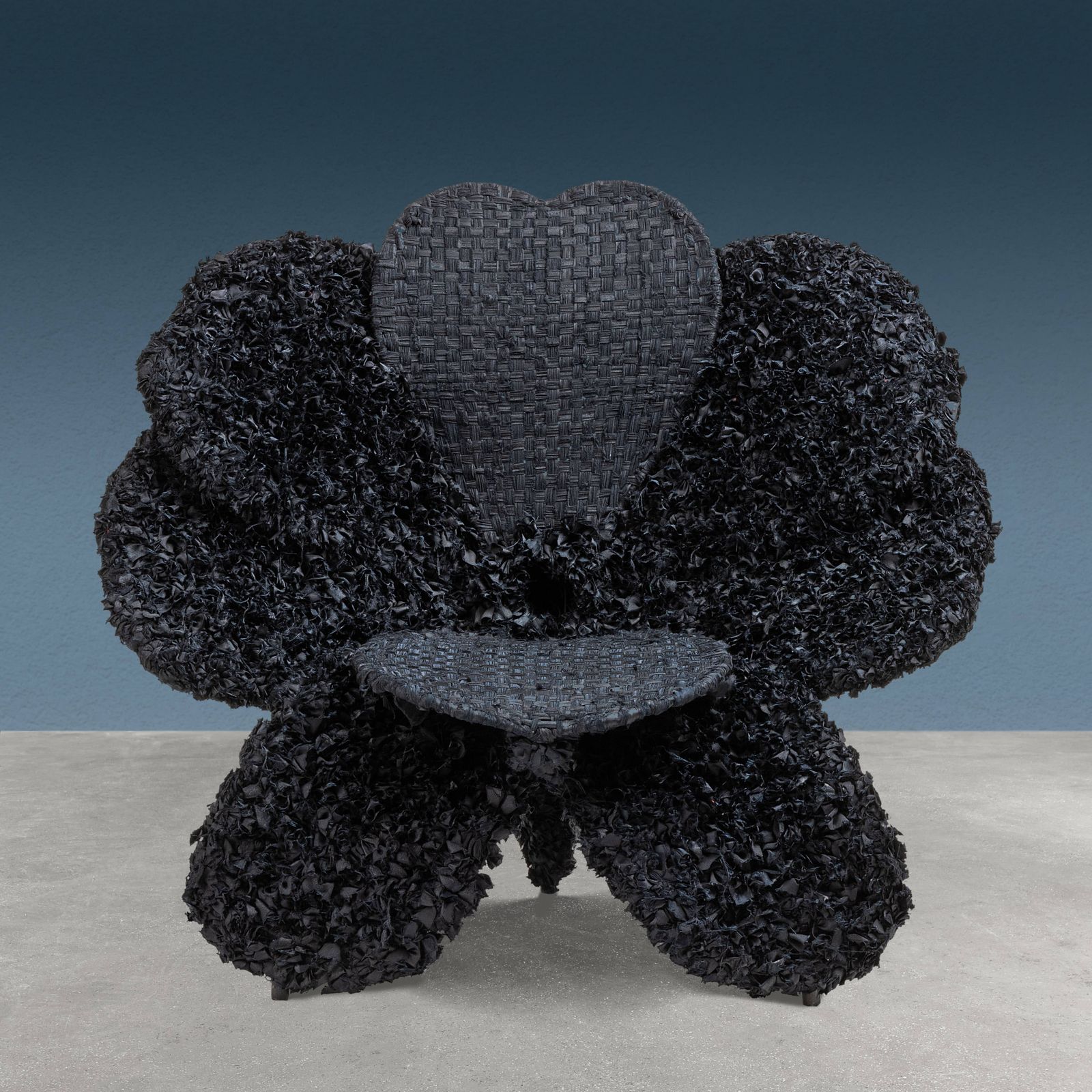 Fiore Bulat Armchair Fabric Series Iron Design Anacleto Spazzapan