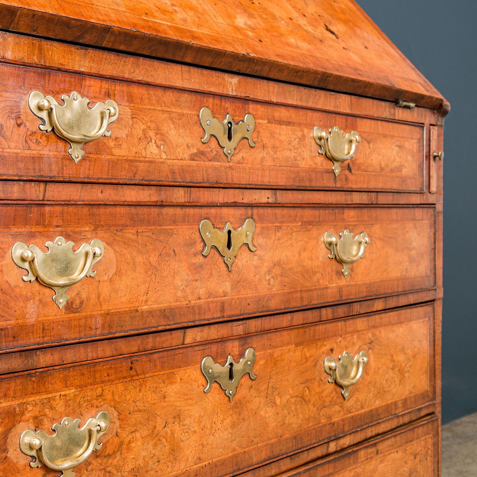 Furniture Queen Anne Trumeau Walnut Oak Great Britain XVIII Century photo