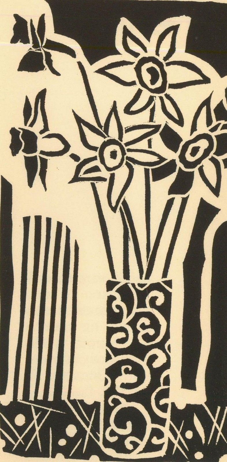 Albert Masri (1927 2020) Mid 20th Century Woodcut, A Poem By Alain Bosquet photo furniture