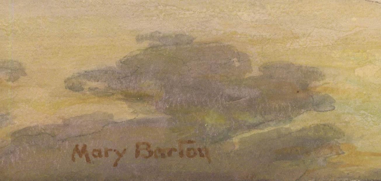 Mary Georgina Barton Swa (1861 1949) Watercolour, Country Cottages photo Art