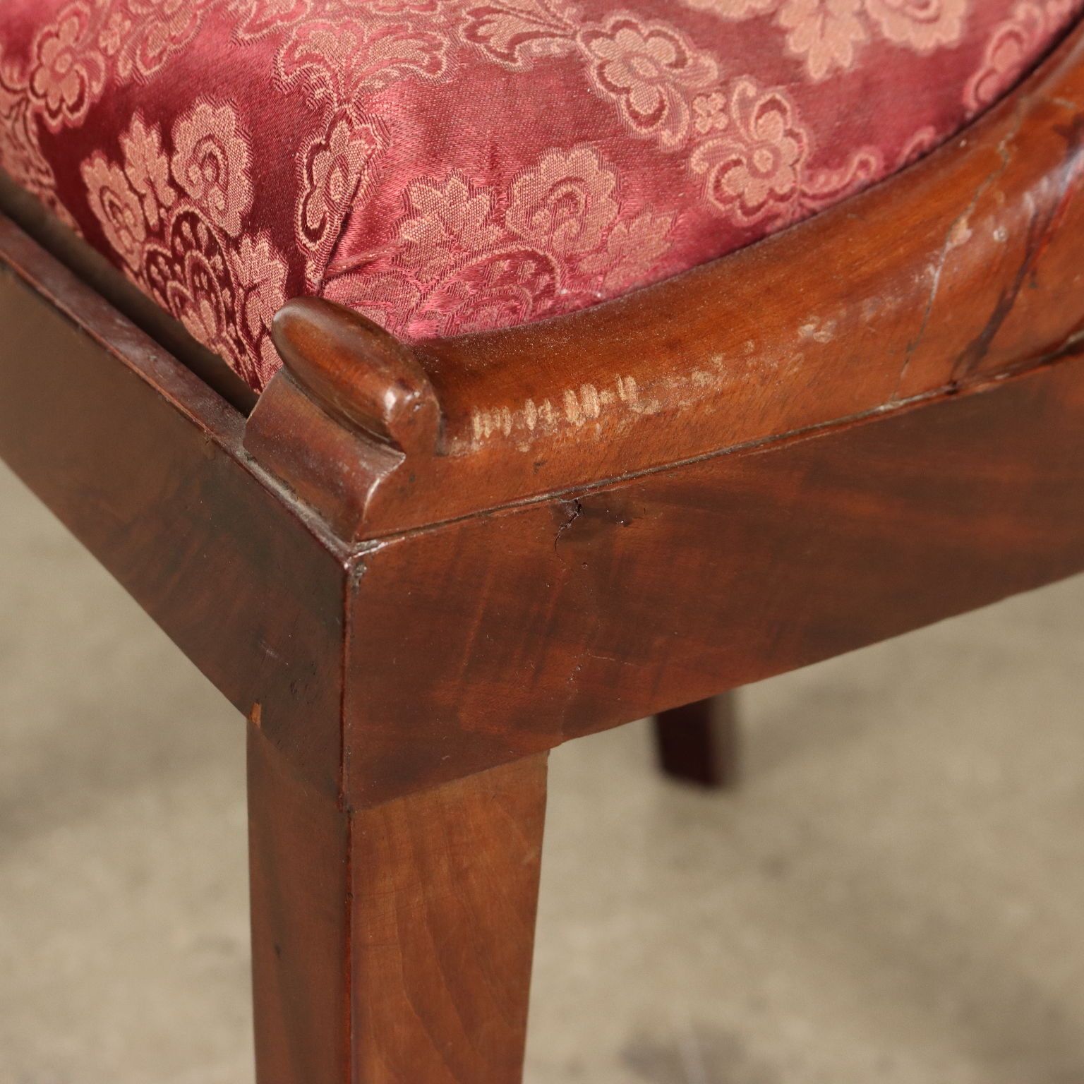 Furniture Pair Of Antique Restoration Chairs Mahogany XIX Century photo