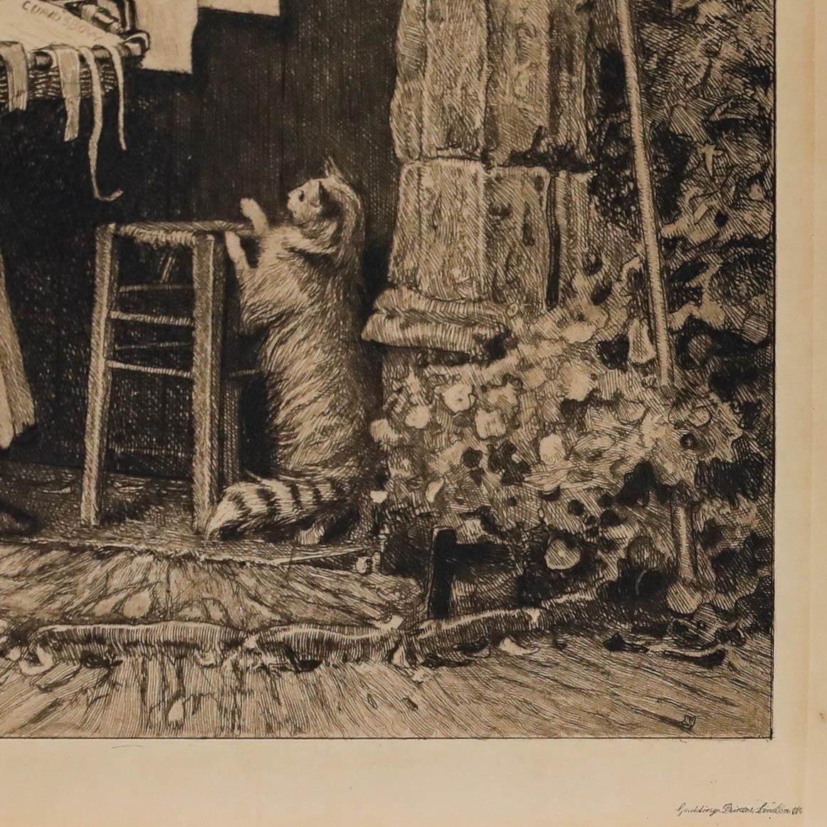 Robert Walker Macbeth Ra (1848 1910) 1901 Etching, A Woman Selling Her Wares photo Art