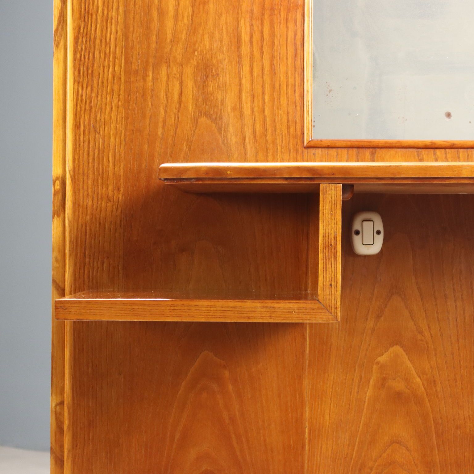 Vintage Dressing Table Oak Veneer Glass Design Italy 1950s 1960s photo buy