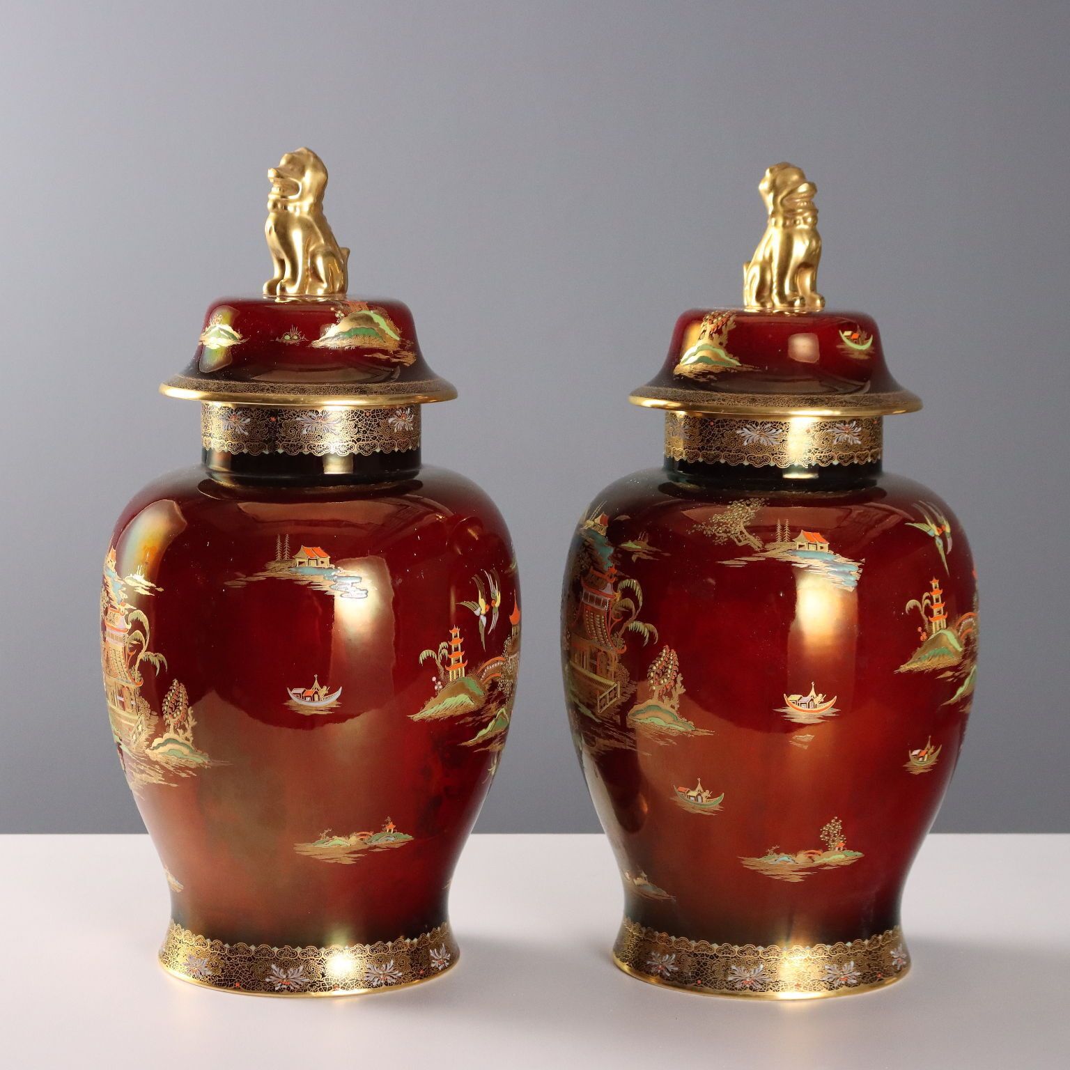 Home Decor Coppia Di Potiches In Ceramica Manifattura Carlton Ware photo