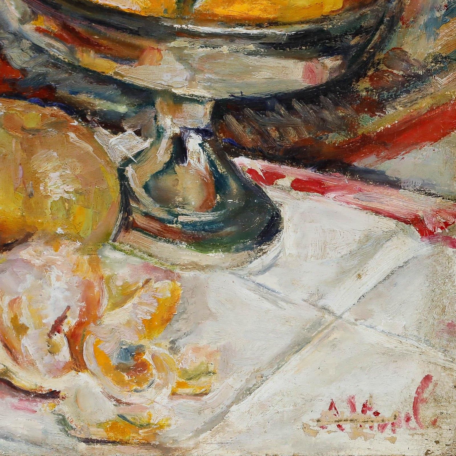 Andre Leon Vivrel (1886 1976) Mid 20th Century Oil, An Abundant Table photo buy