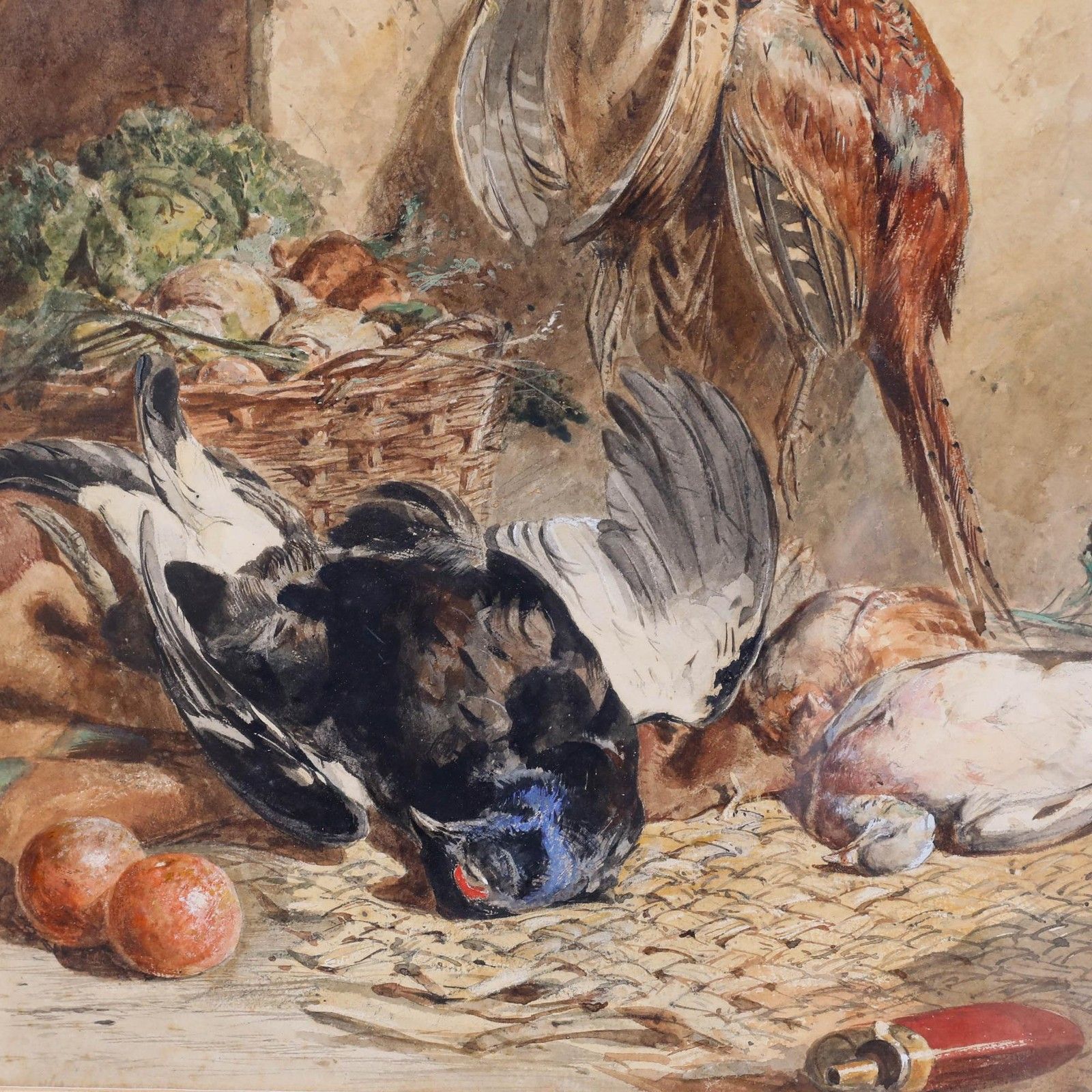 James Hardy II (1832–1889) 19th Century Watercolour, Still Life Of Dead Game photo Art
